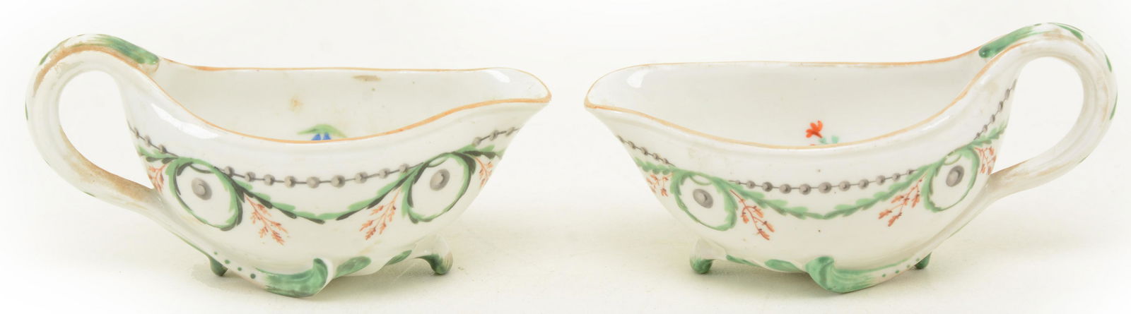 Pair of miniature Austrian porcelain sauceboats. Hand (1 of 5)
