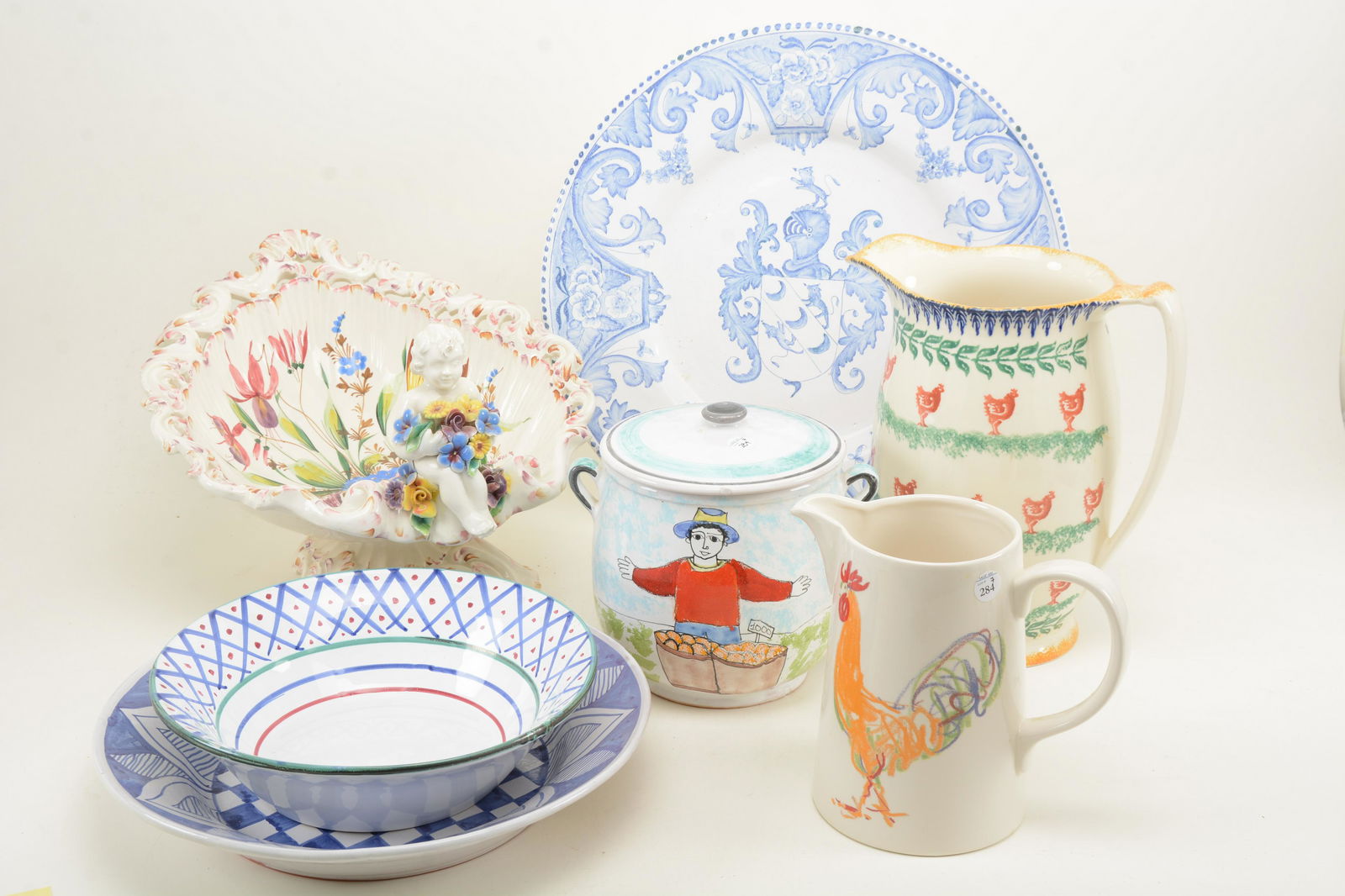 7 Pieces of decorative pottery including a Tiffany & (1 of 17)