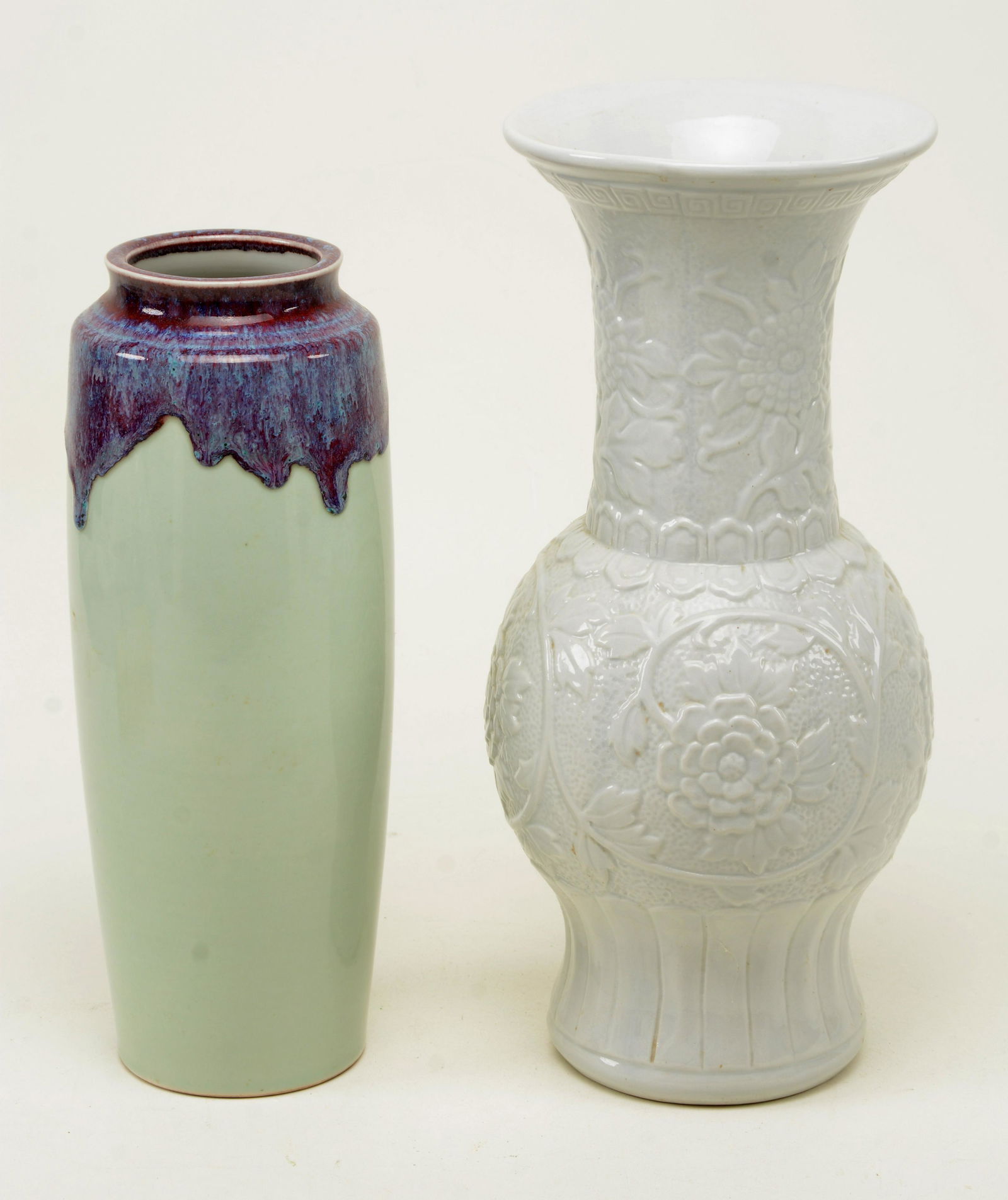 2 Japanese Studio Vases. Marked.  Heights 14 in and (1 of 10)