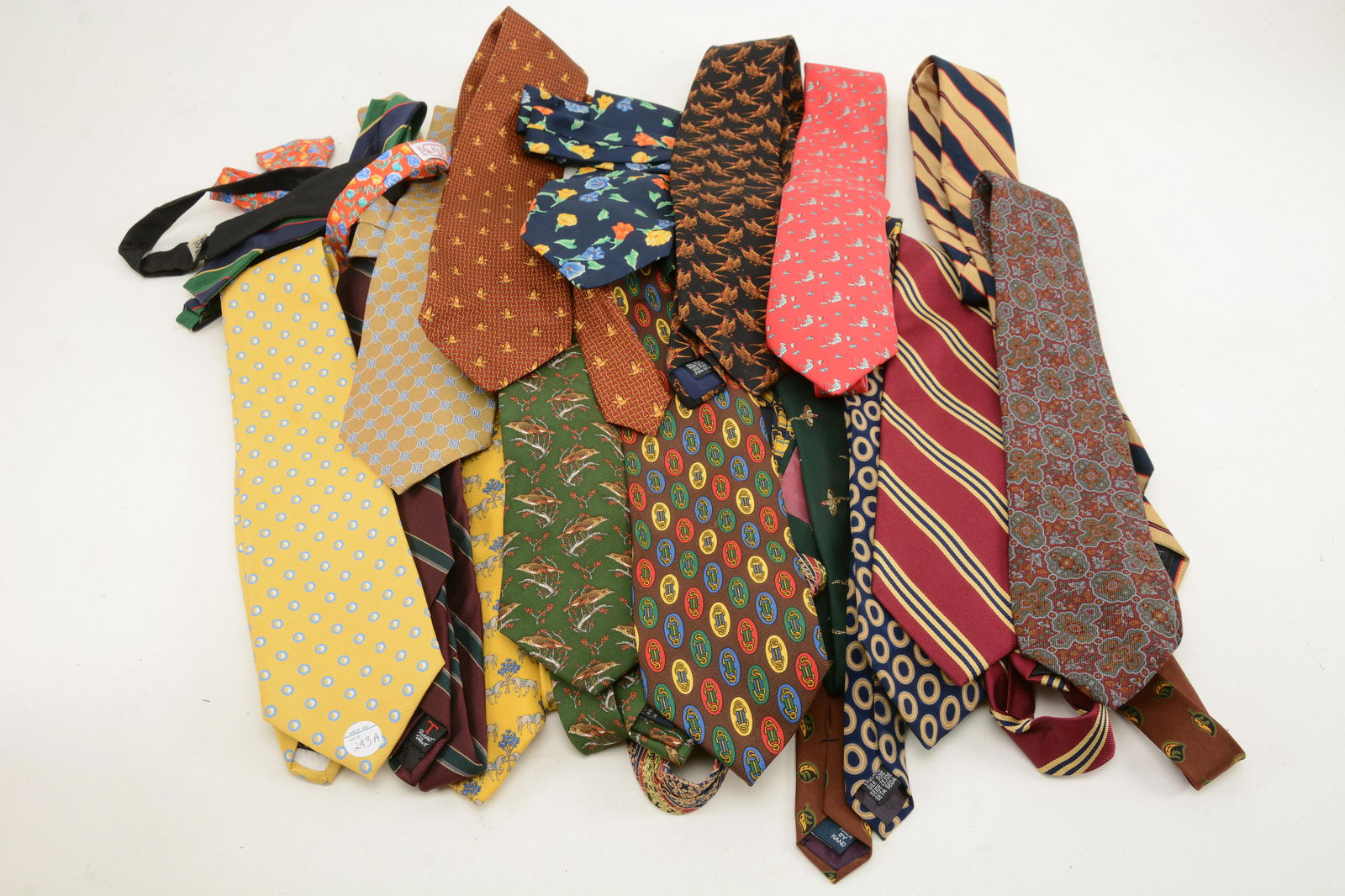 Men’s Silk Ties. Includes neck- and bow-ties by Hermes, (1 of 6)