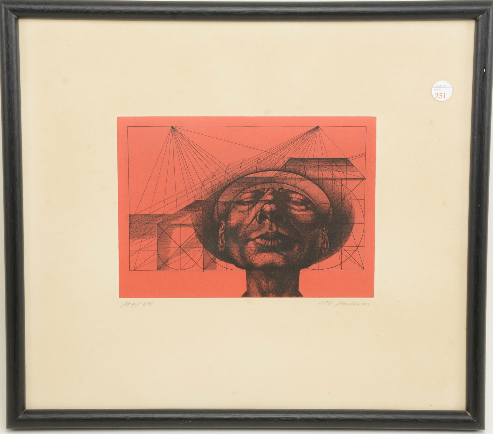 Rudolf Hausner (Austrian 1914-1995) Etching "Adam Rot.": Rudolf Hausner (Austrian 1914-1995) Etching "Adam Rot." Late 20th century. Signed to lower right. Numbered 147/500. Light foxing to mat. Sight: 9.0"W x 6.75"H. Overall: 18.25"W x 16.25"H.