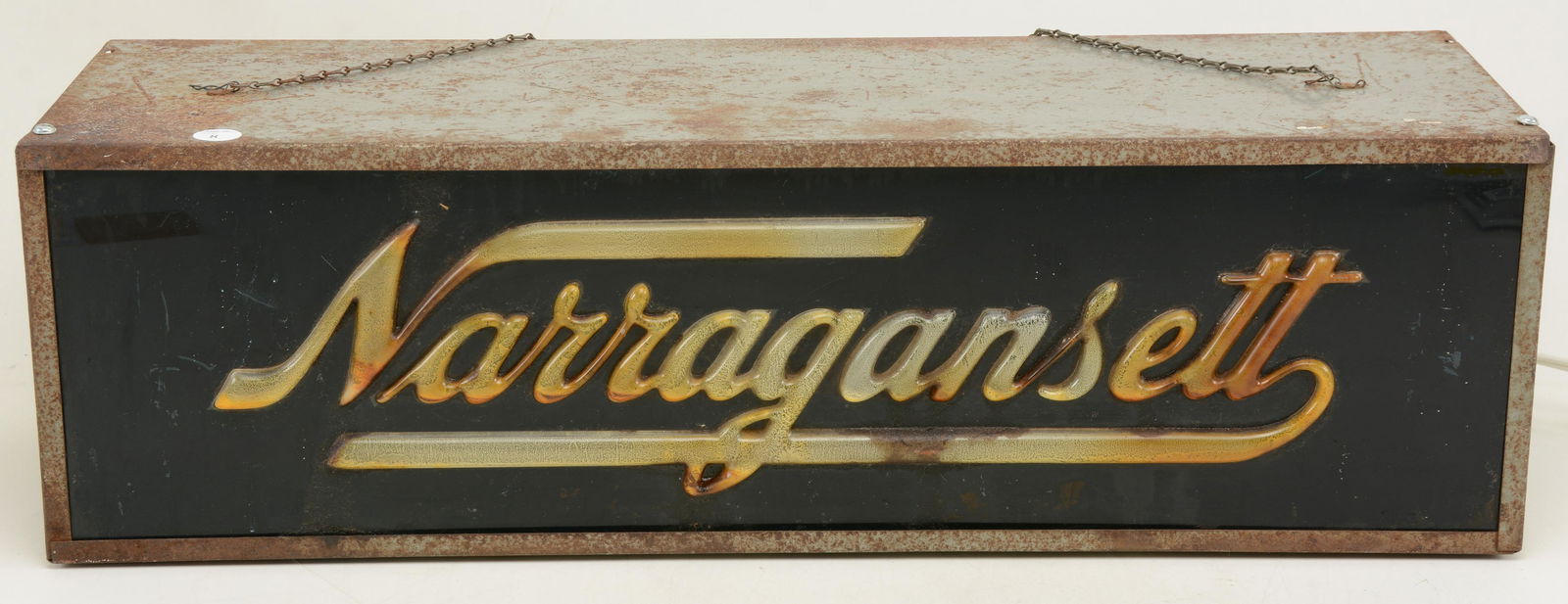 Narragansett steel frame beer advertising lighted (1 of 8)