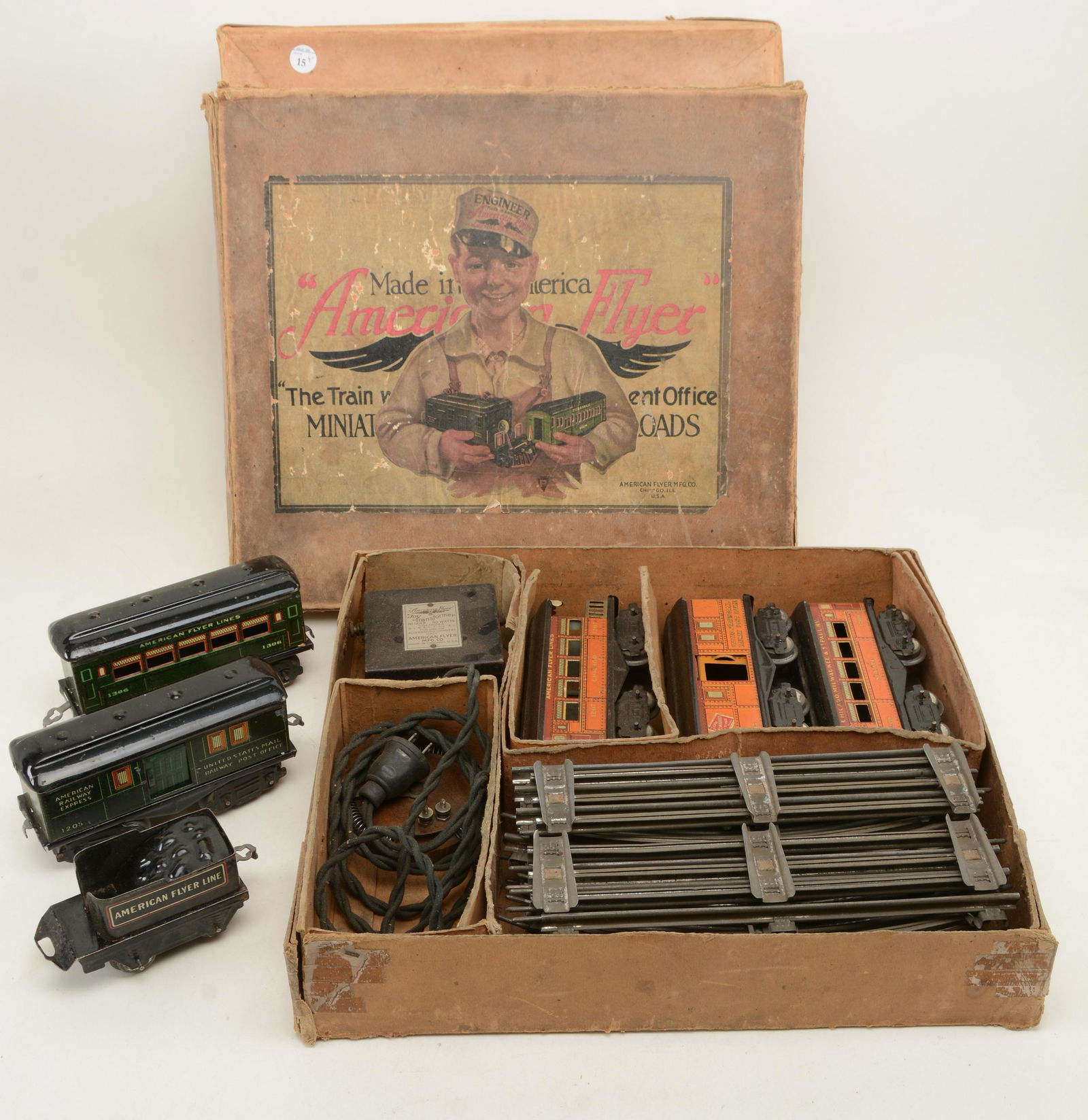 American Flyer train sets. One complete with three (1 of 11)