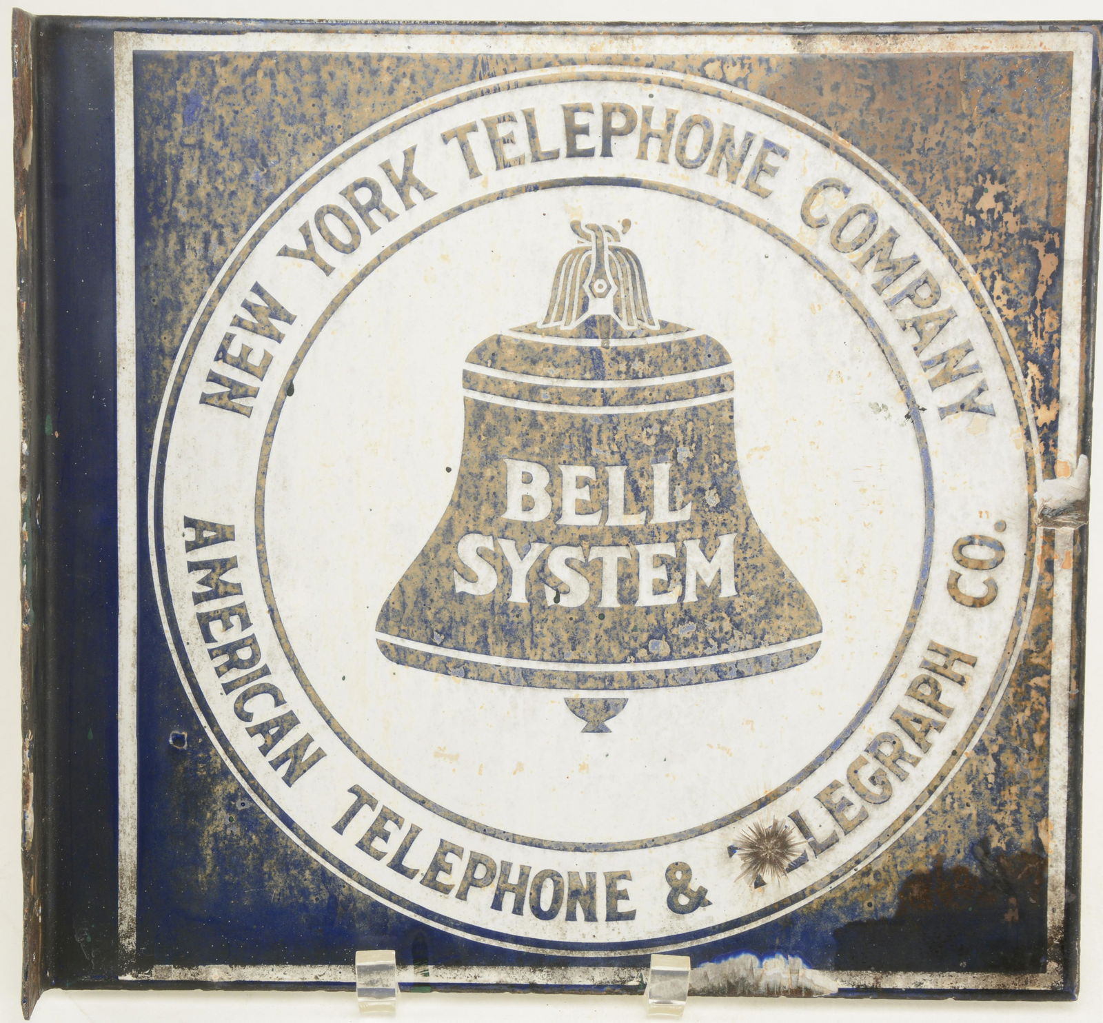 Porcelain New York Telephone Company Bell System sign. (1 of 5)