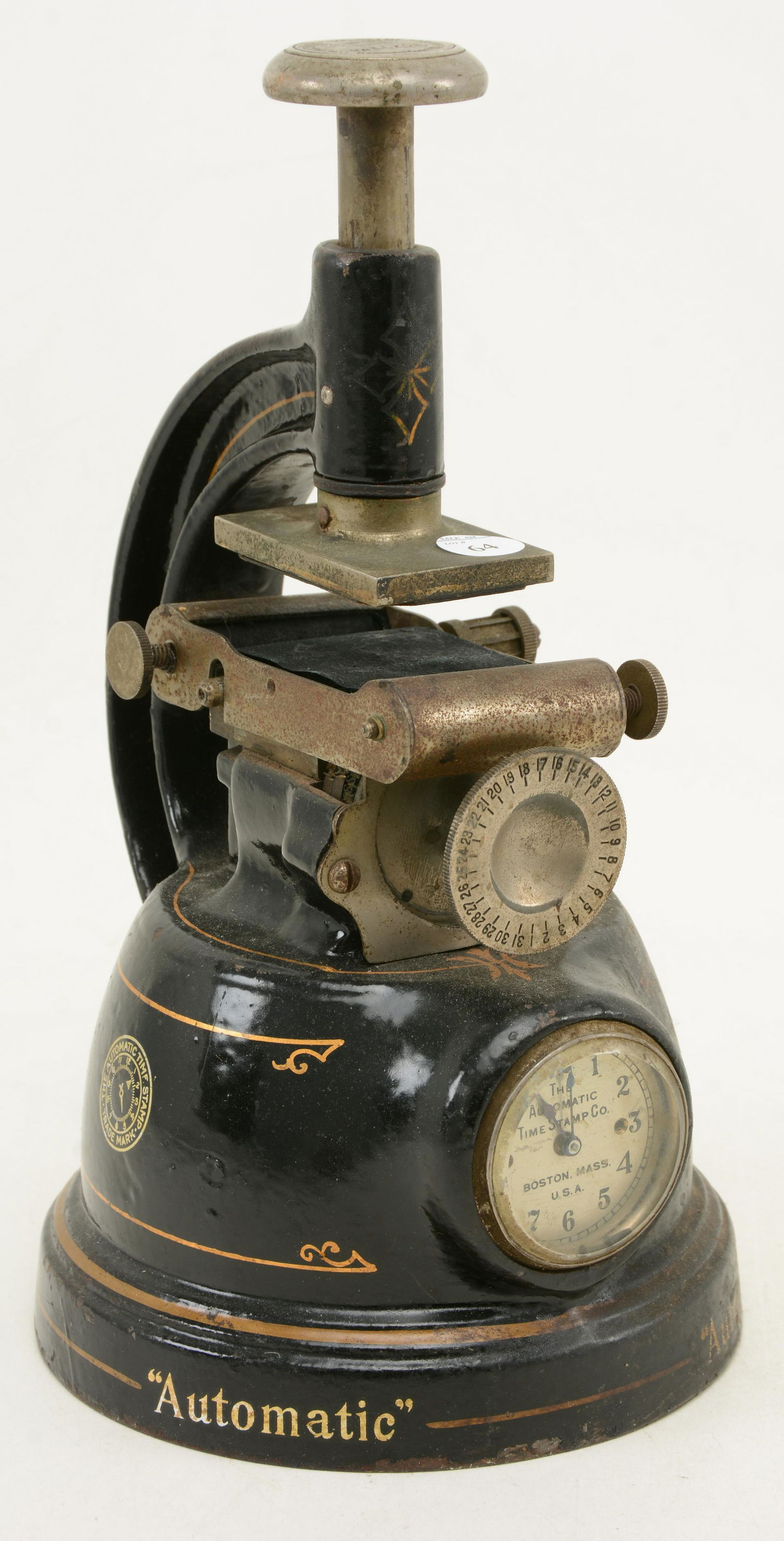 The Automatic Time Stamp cast iron stamper. Boston. (1 of 7)