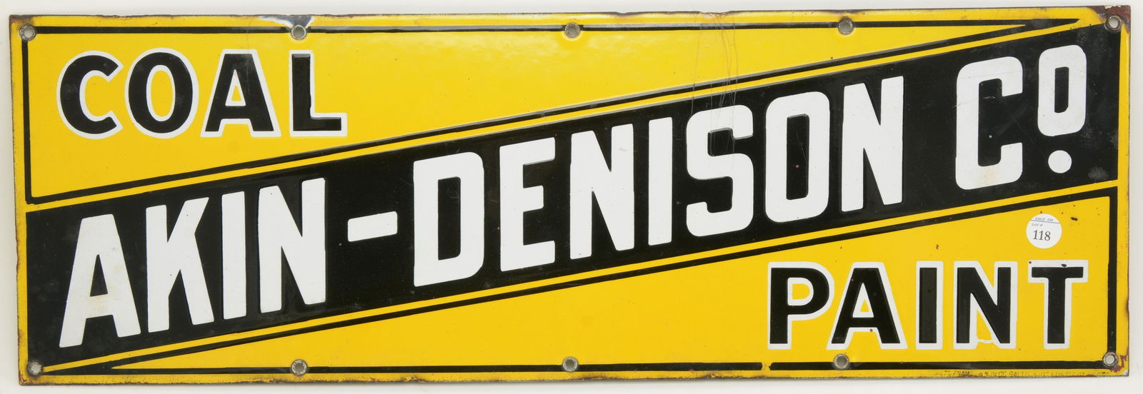 Akin-Denison Co. Coal Paint enameled sign, early/mid (1 of 5)