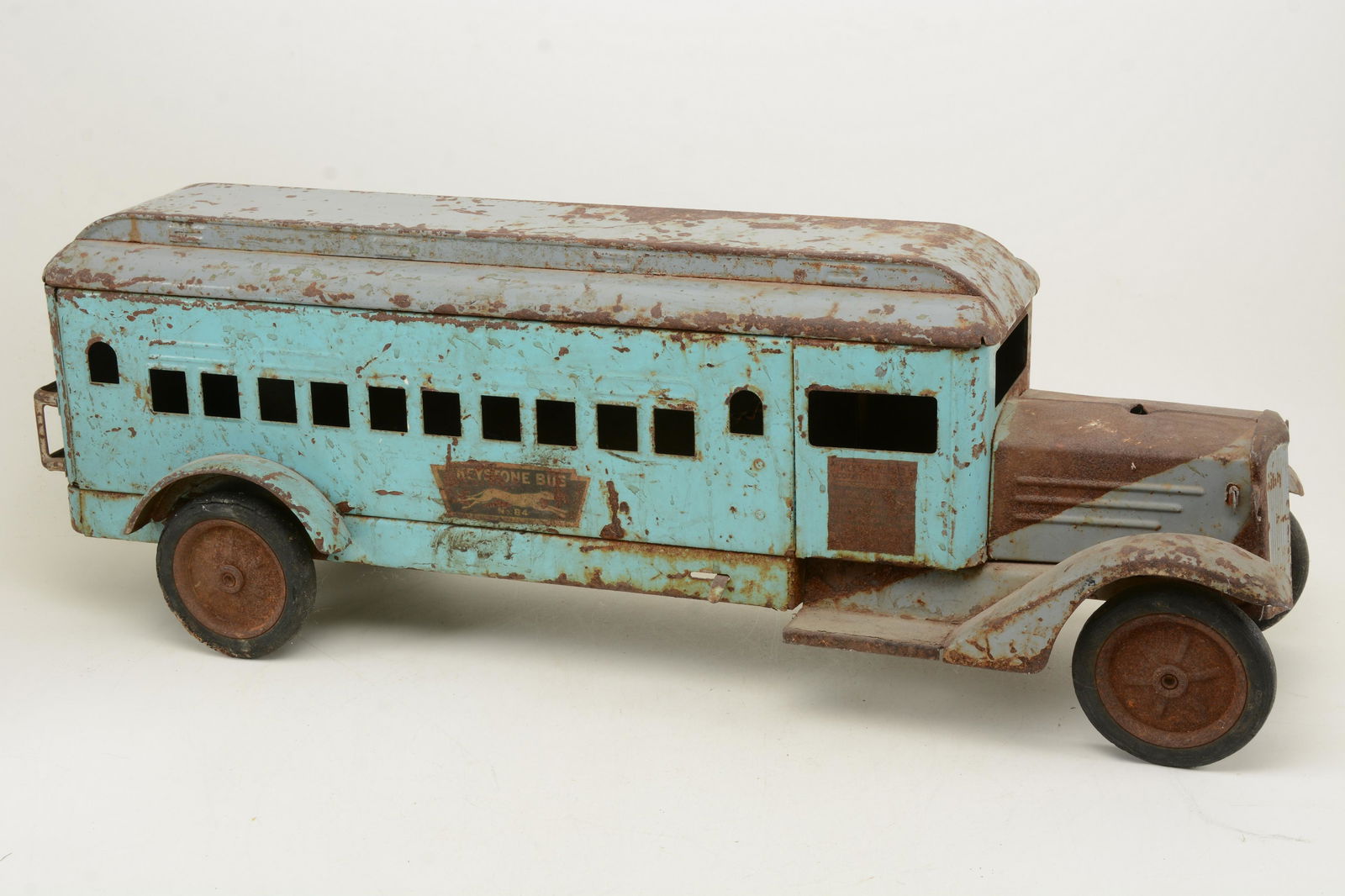 Keystone pressed steel bus No. 84. Robins egg blue (1 of 10)