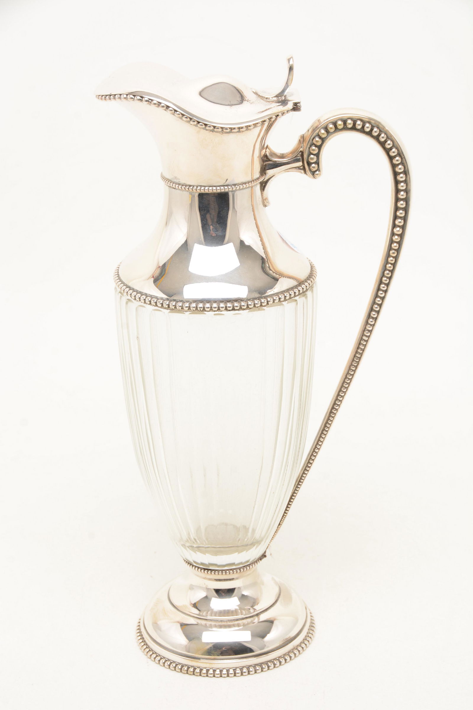 Austrian .800 silver mounted cut glass paneled ewer (1 of 9)