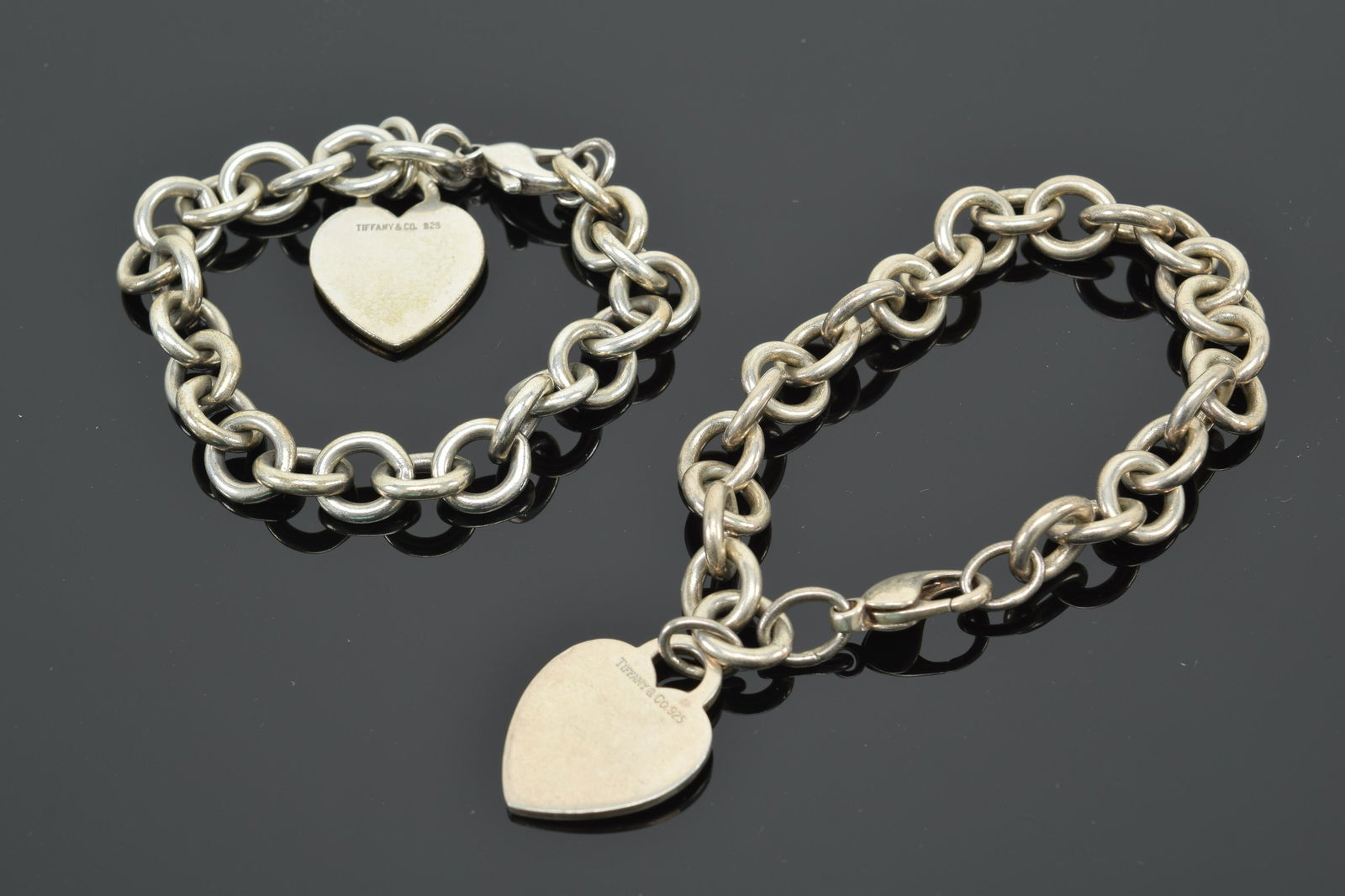 2 Tiffany & Co. sterling silver chain bracelets with (1 of 4)