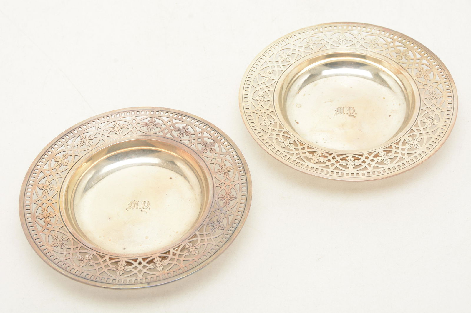 2 Tiffany & Co. sterling silver footed dishes with (1 of 7)