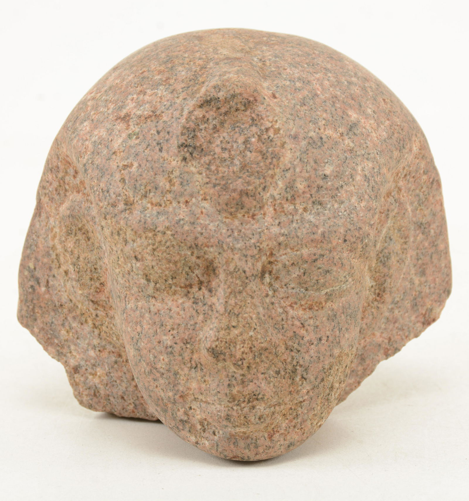 Ancient Egyptian antiquity carved rose granite head of (1 of 7)