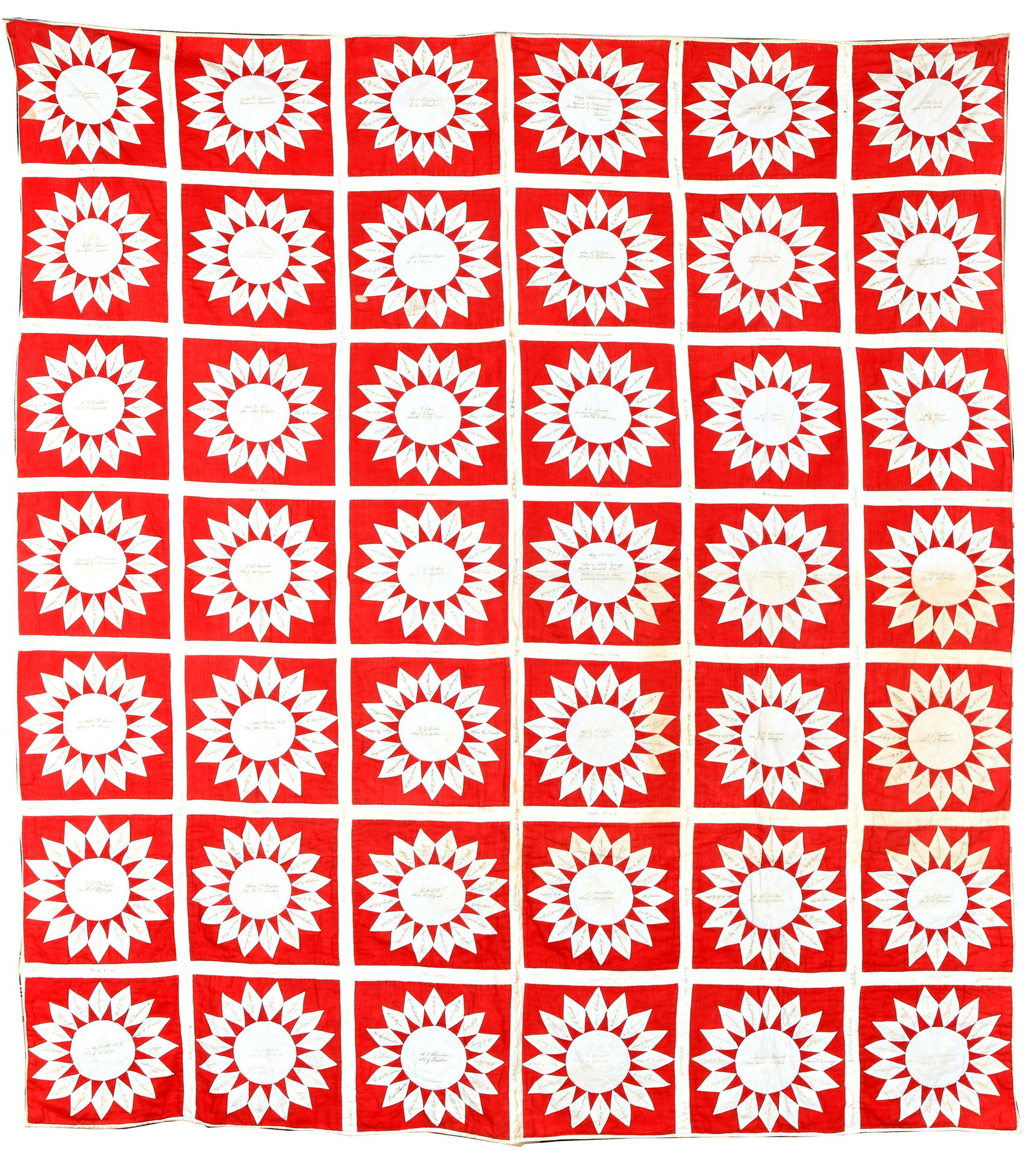 Historical Maine quilt, 1884 State Grange (1 of 8)