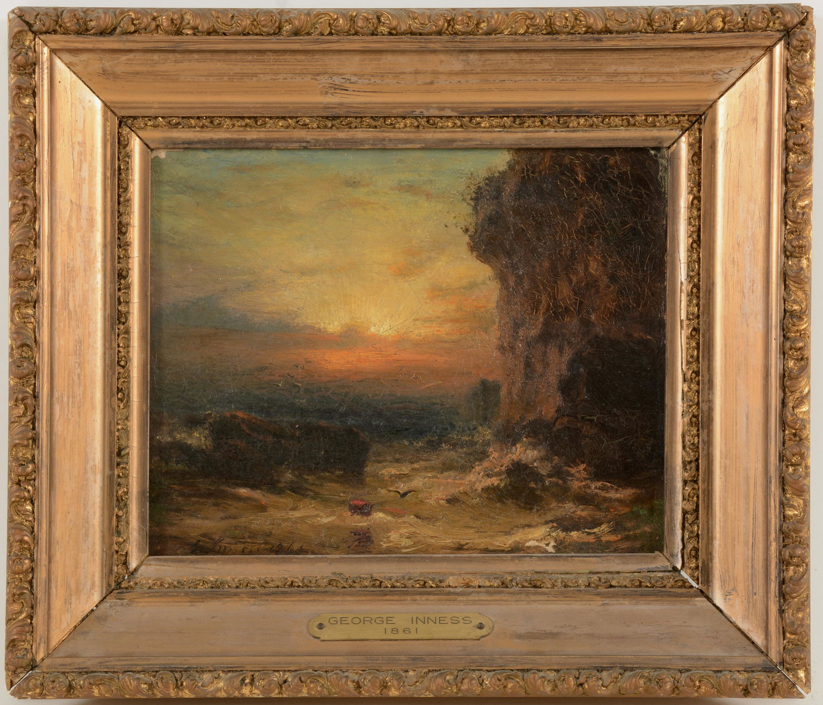 19th century American School "Seacoast at Sunset" (1 of 12)