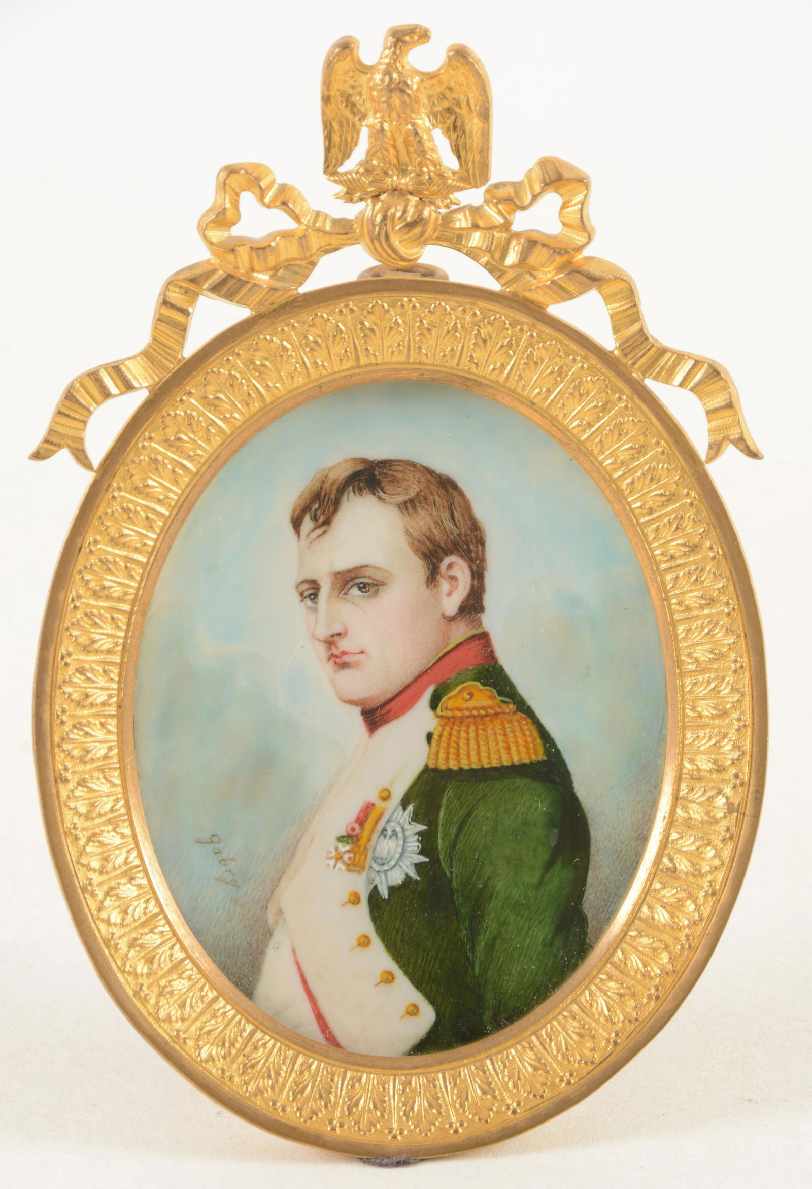 19th century miniature portrait of Napoleon. Signed (1 of 7)