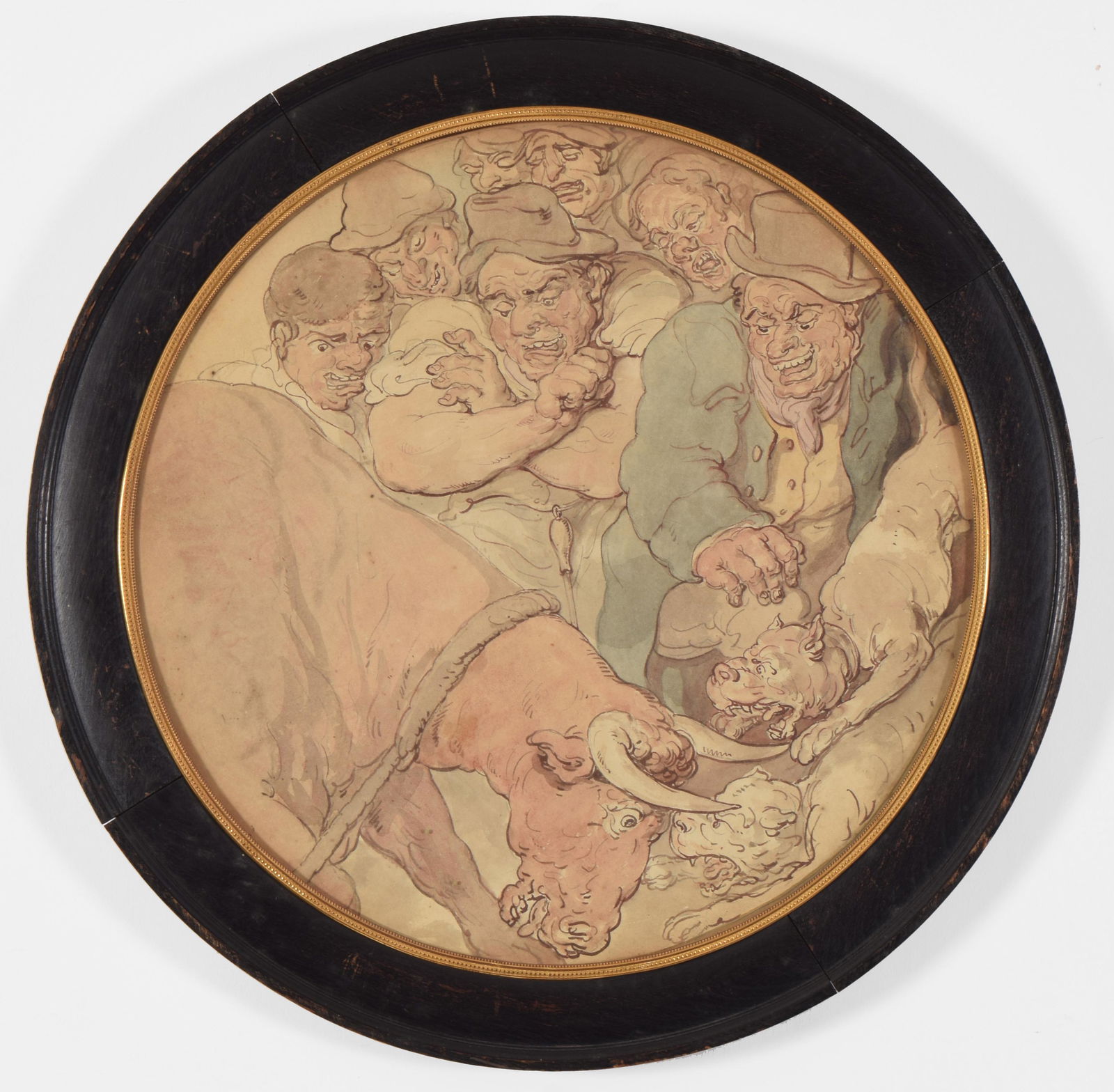 Thomas Rowlandson, attributed to. England. Round form (1 of 7)