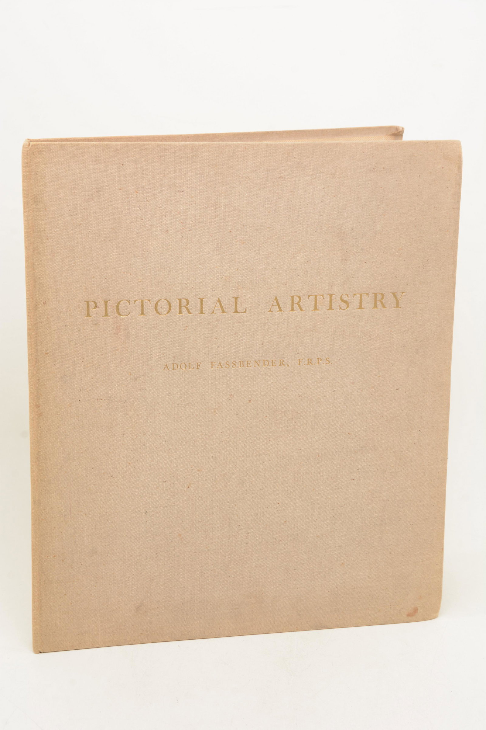 Adolf Fassbender "Pictorial Artistry". 1937. Bound: Adolf Fassbender "Pictorial Artistry". 1937. Bound compilation of intaglio prints after photographs with titles, descriptions, and exposure specifications. Cloth hardcover binding. Some staining and m