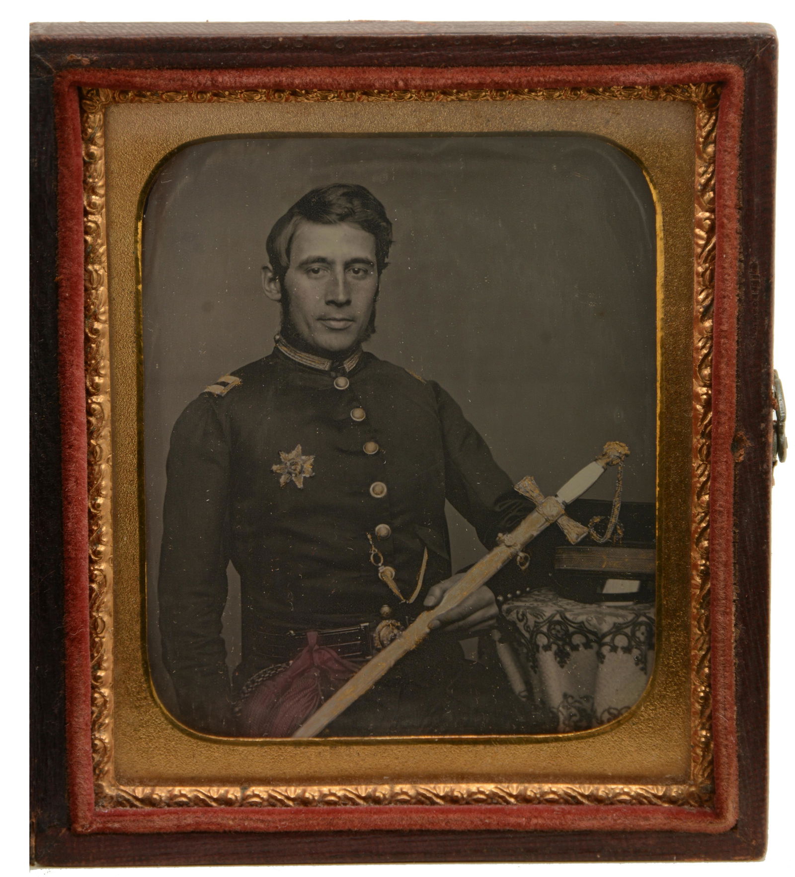 19th century military daguerreotype of a Civil War or (1 of 5)