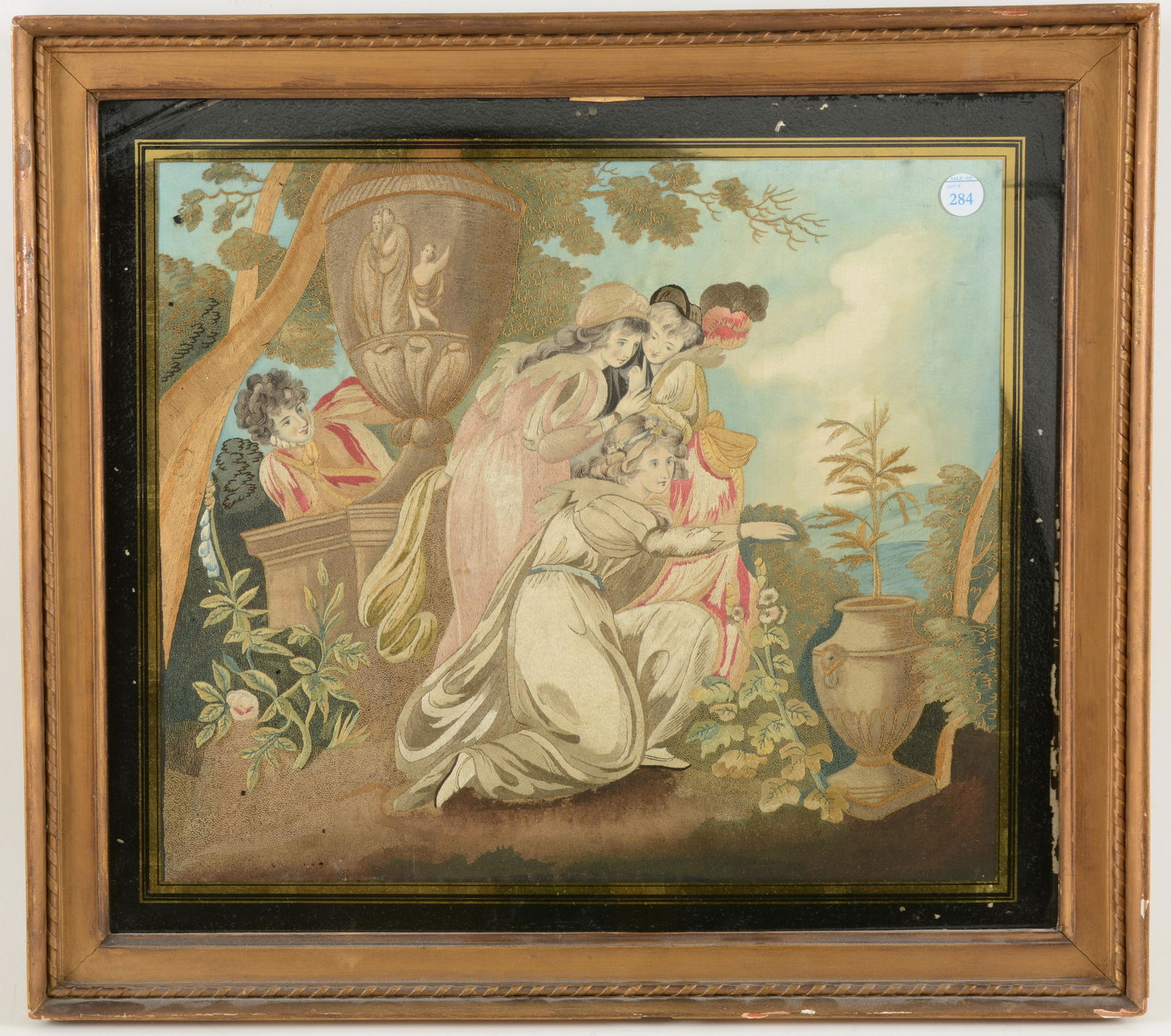 18th century Scottish school needlework and silk (1 of 11)