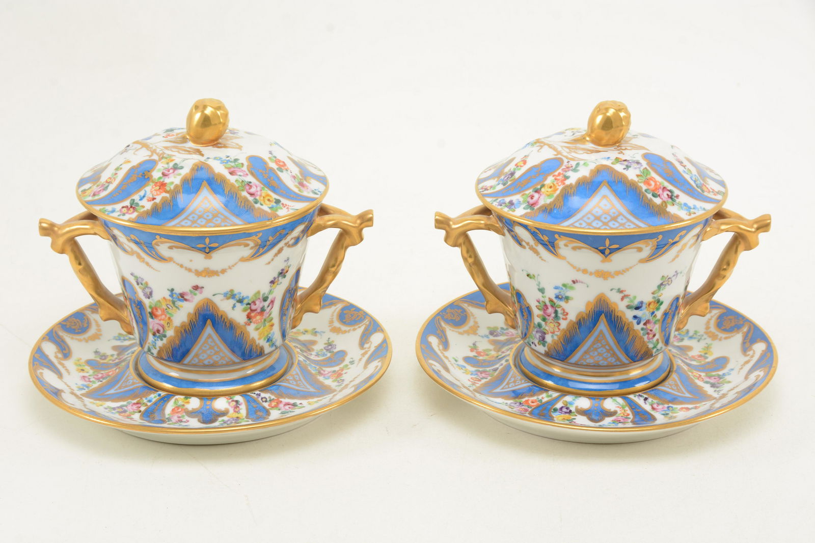 Pair of Sevres handled covered jars or small tureens (1 of 14)