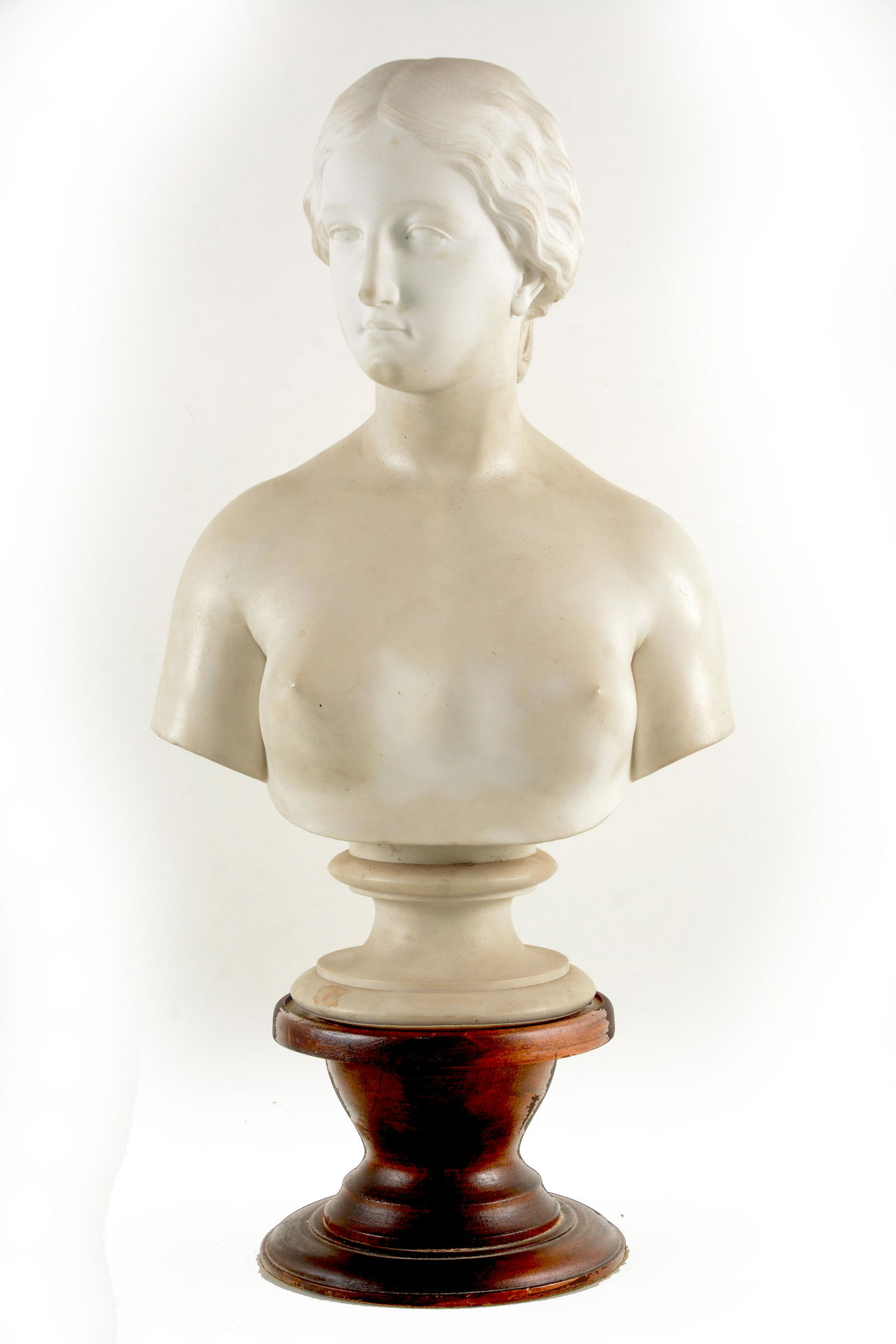 John Adams Jackson. American. Carved marble bust of a (1 of 10)