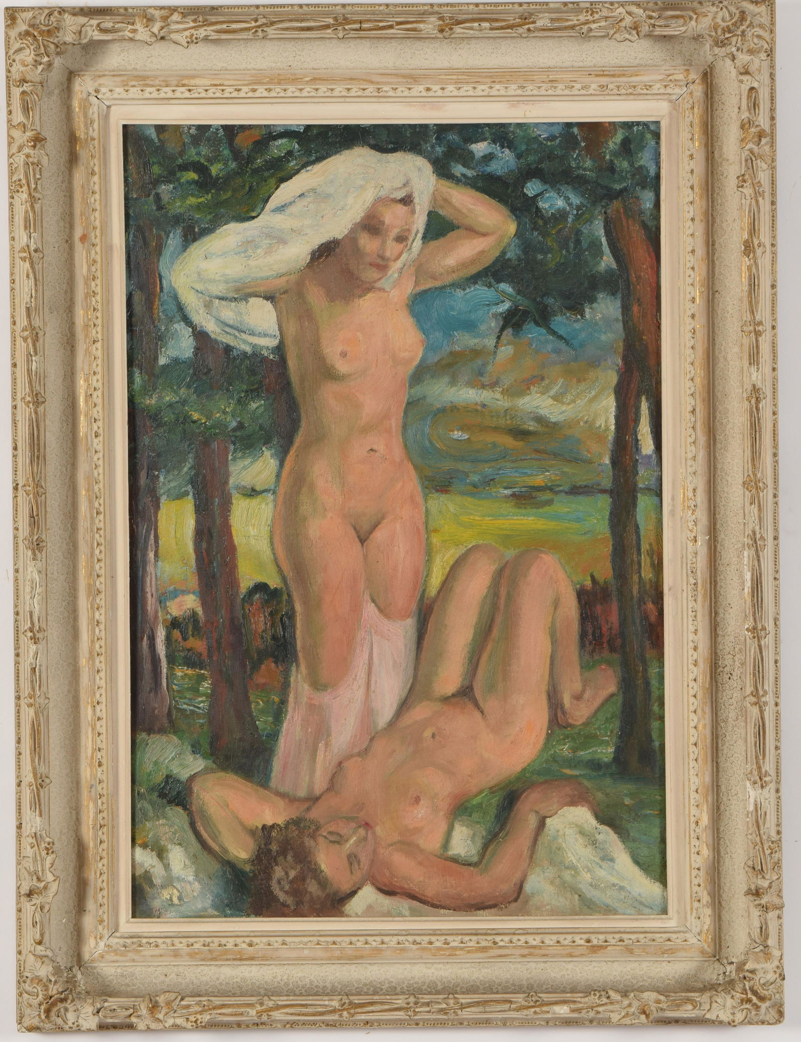 Early 20th century post-impressionist painting of nudes (1 of 6)