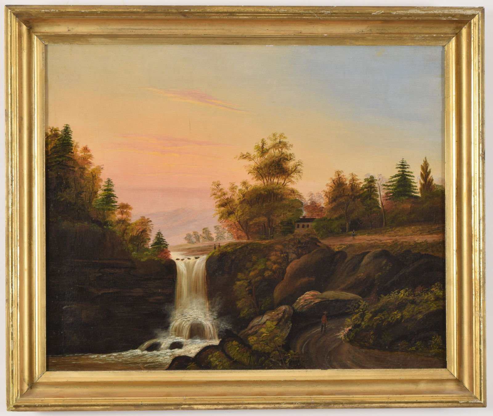 Early 19th century American school primitive landscape (1 of 8)