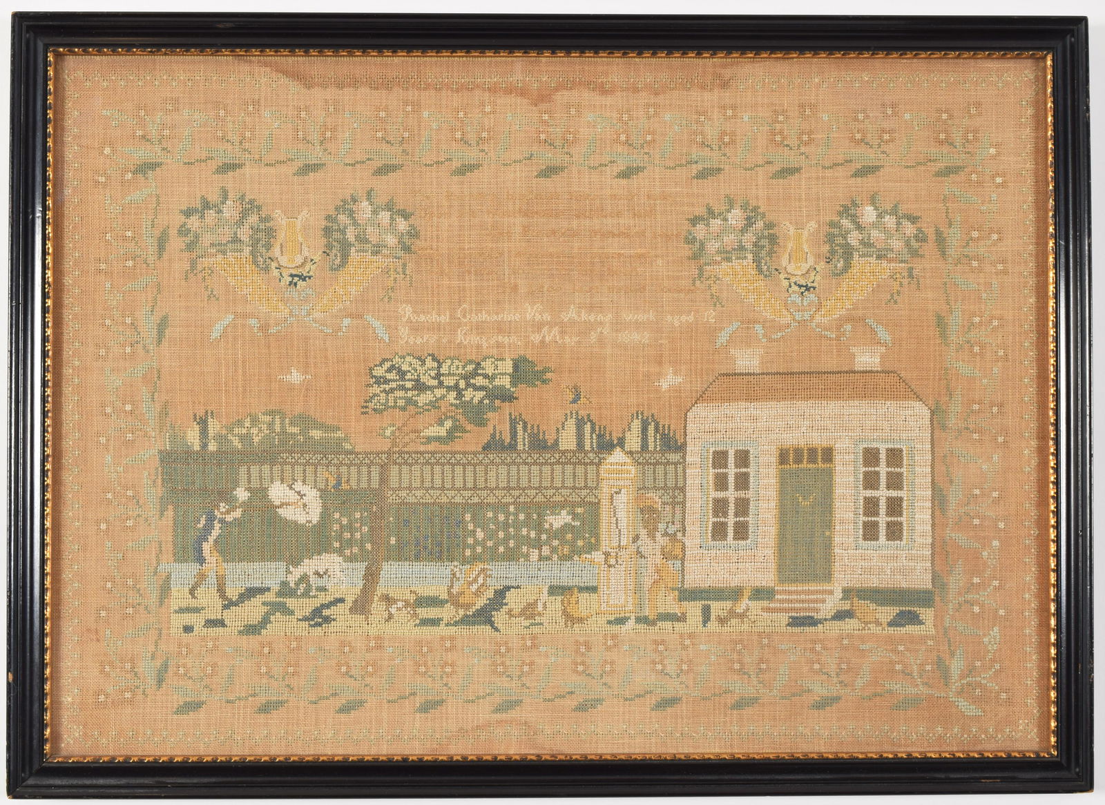 1842 embroidered sampler by Rachel Catherine van Akeng? (1 of 12)