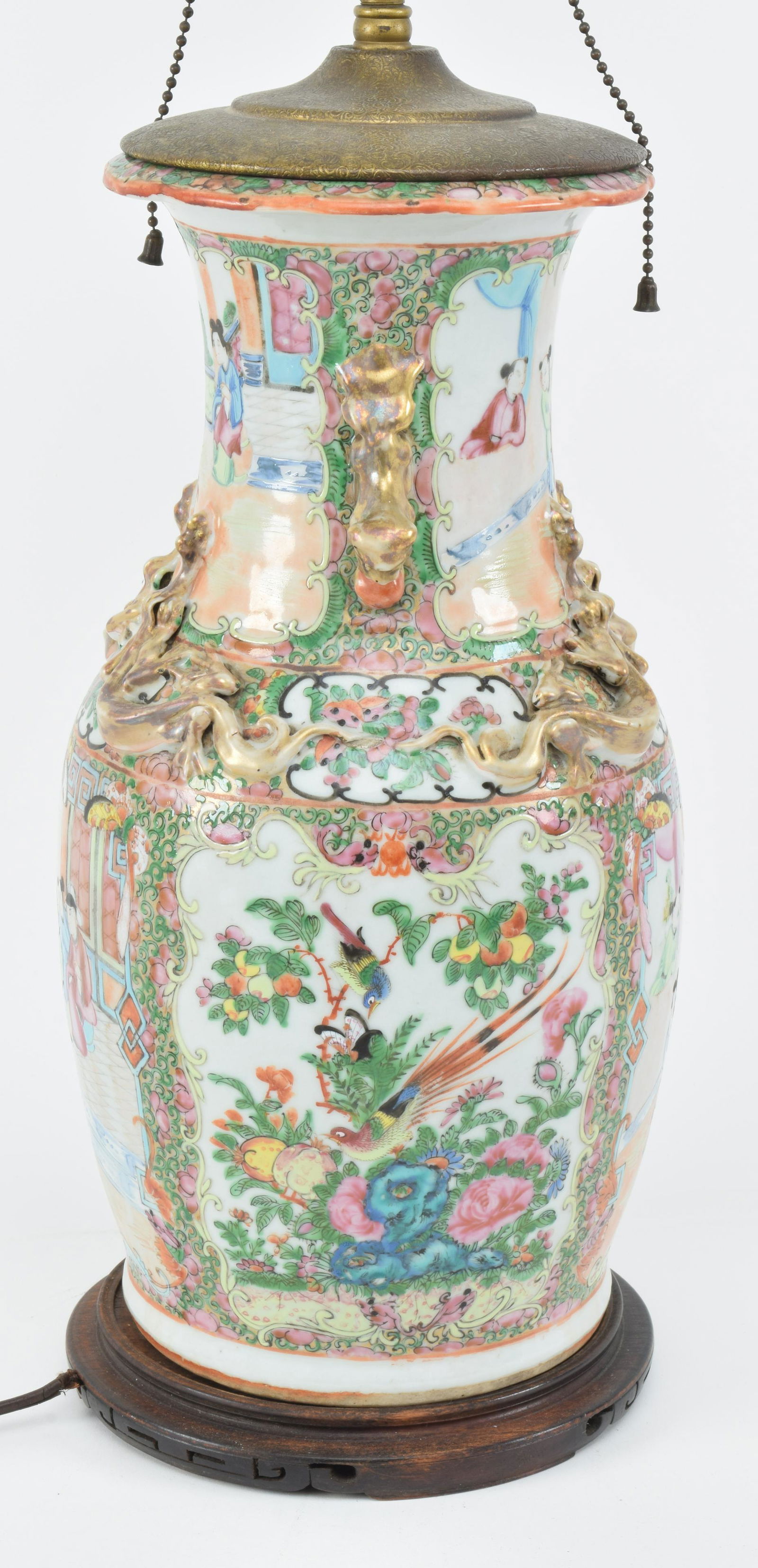 Rose medallion vase. China. Ca. 1890. Drilled and (1 of 10)