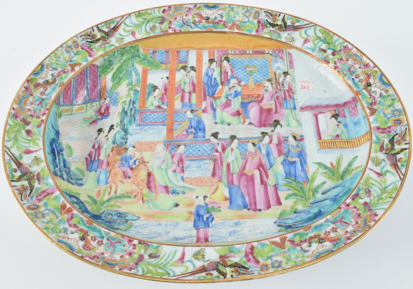 Porcelain platter. China. 19th century. Rose mandarin (1 of 9)