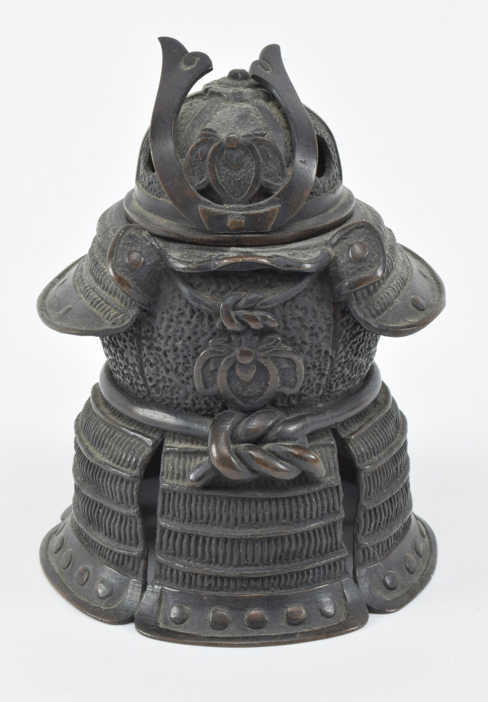 Bronze censer. Japan. Meiji period (1868-1912). Cast as: Bronze censer. Japan. Meiji period (1868-1912). Cast as a suite of armour. 5.5in H.