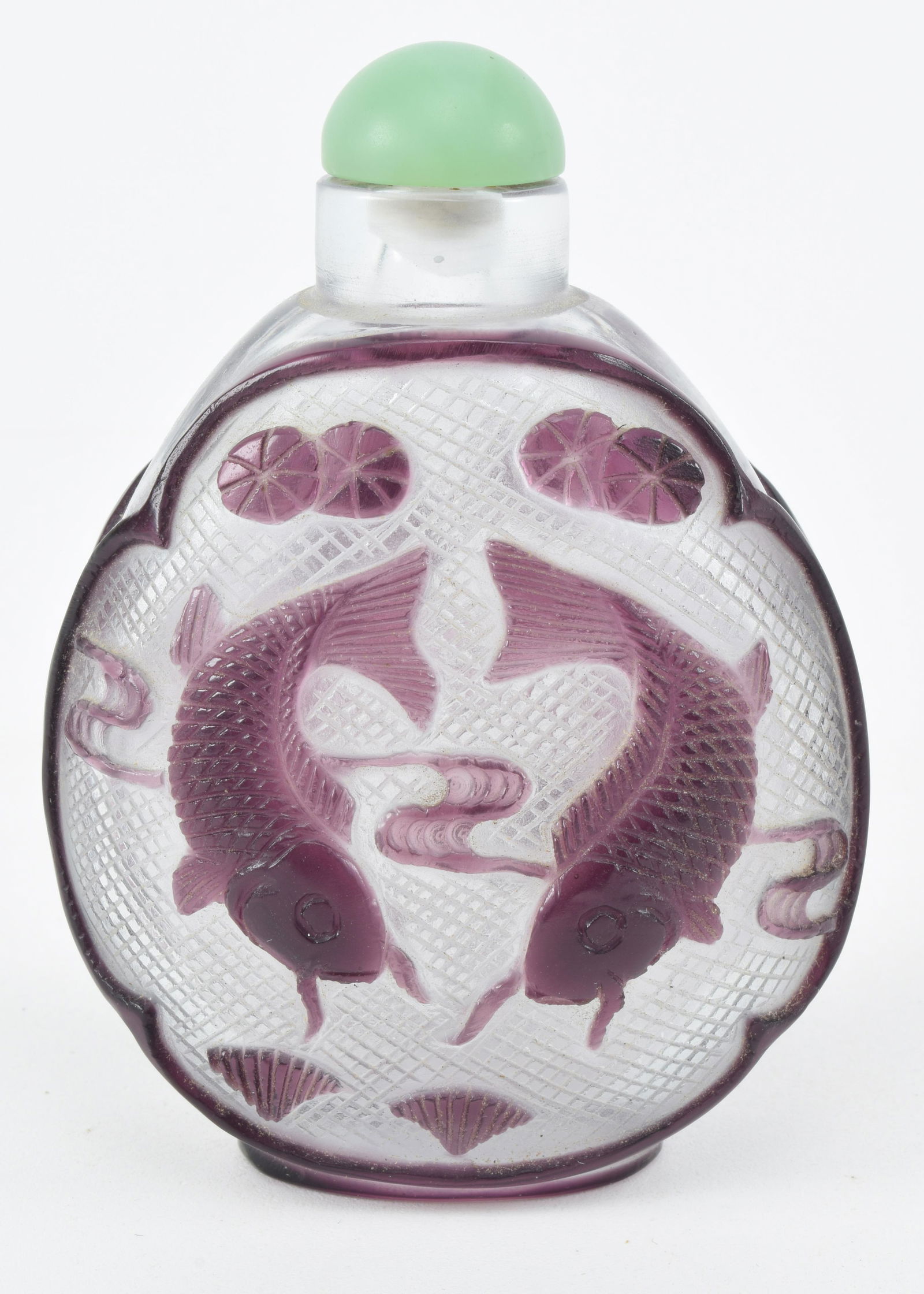 Large snuff bottle. China. 20th century. Overlay glass (1 of 8)