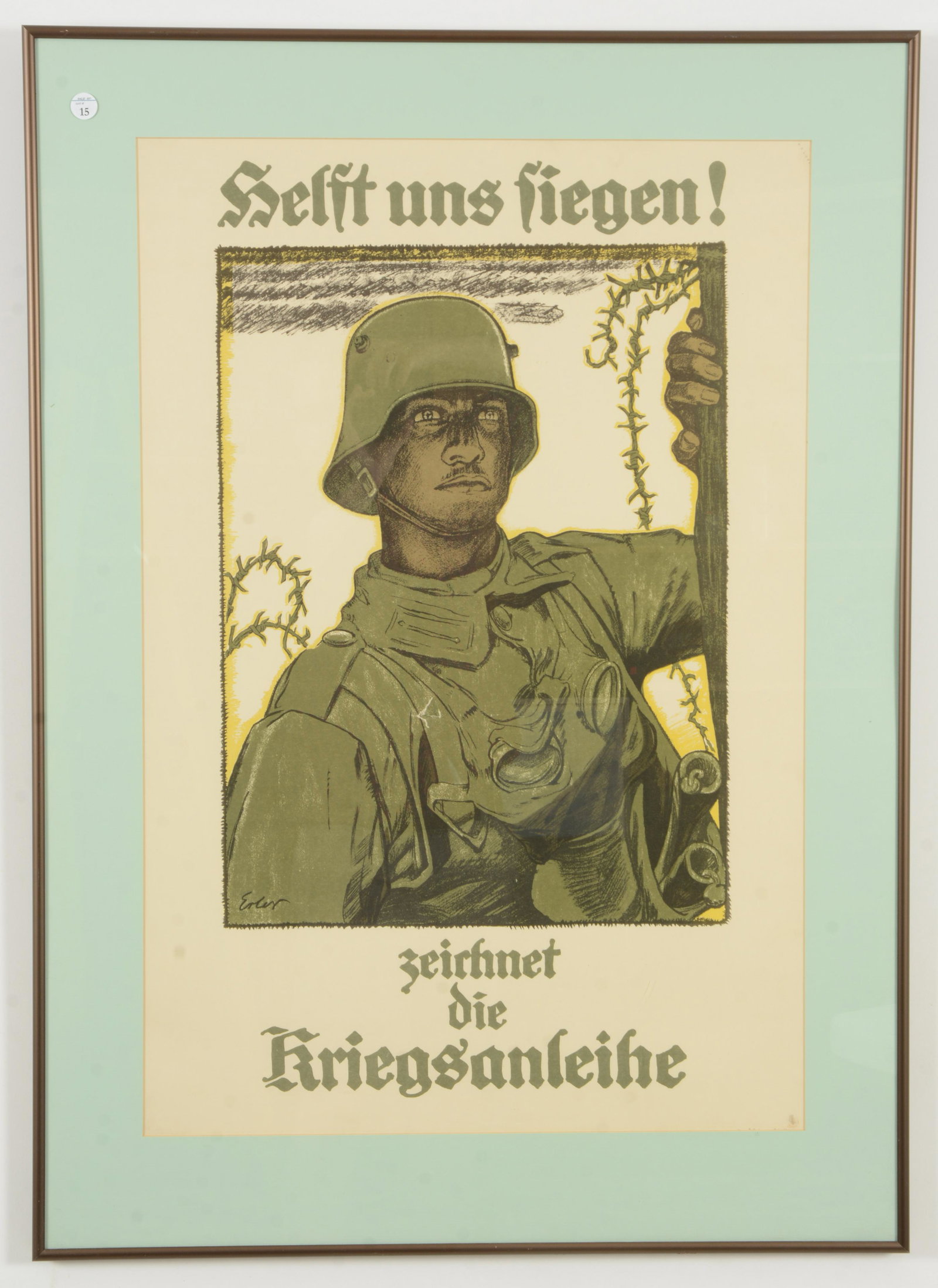 Original German WWI poster "Helft uns siegen!". (1 of 7)