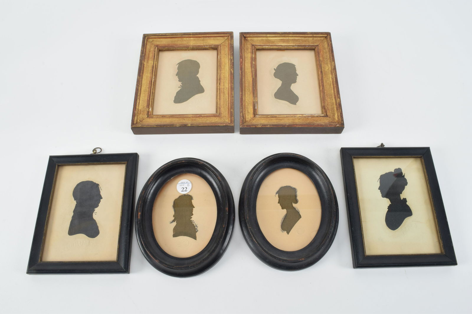 Peale's Museum framed Silhouette portraits. 19th (1 of 13)