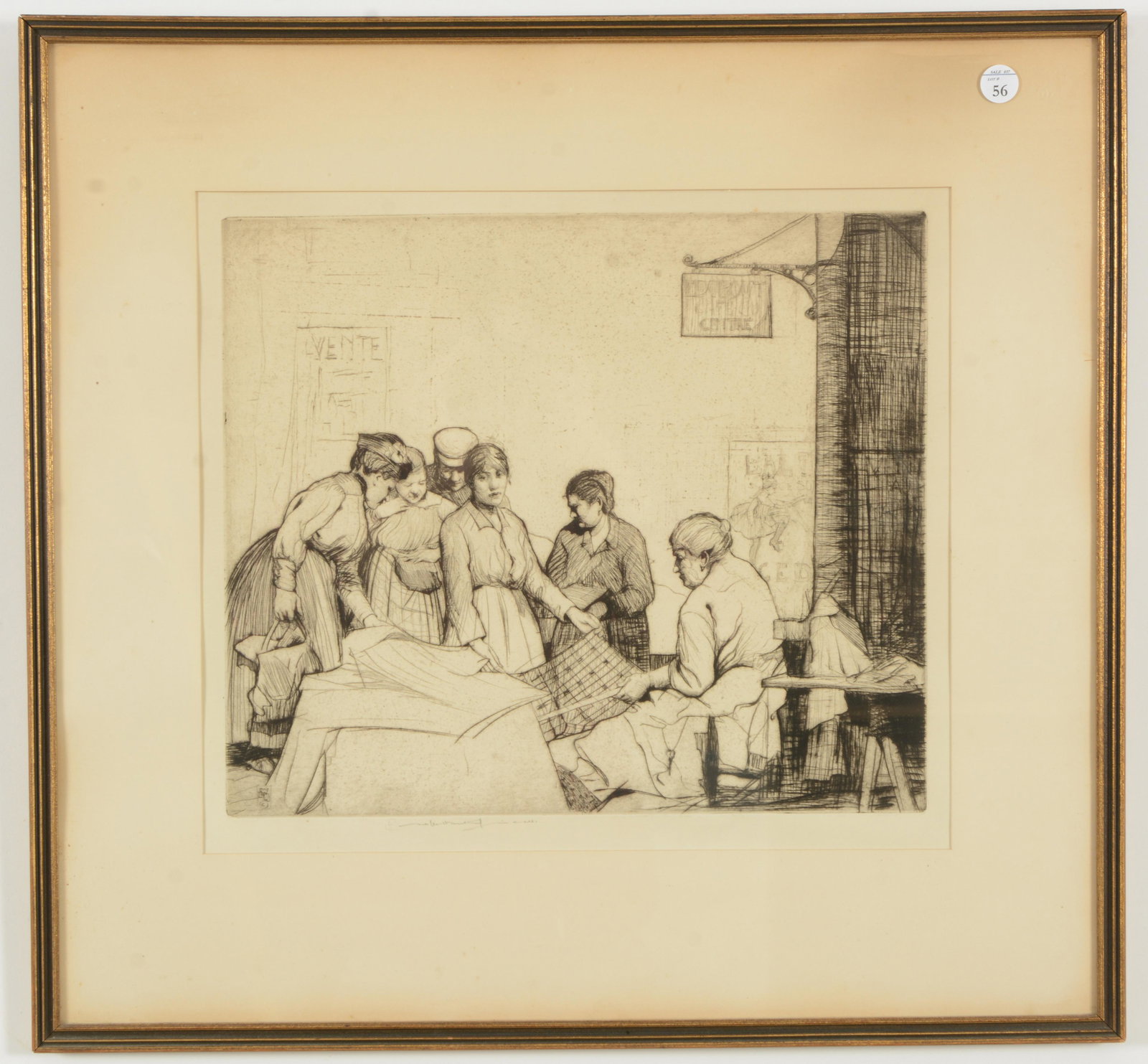 W. Lee Hankey. The Drapery Market, Etaples. French (1 of 7)