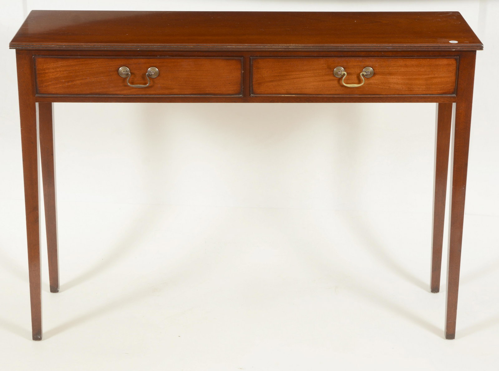 Chippendale style two drawer mahogany occasional table, (1 of 3)