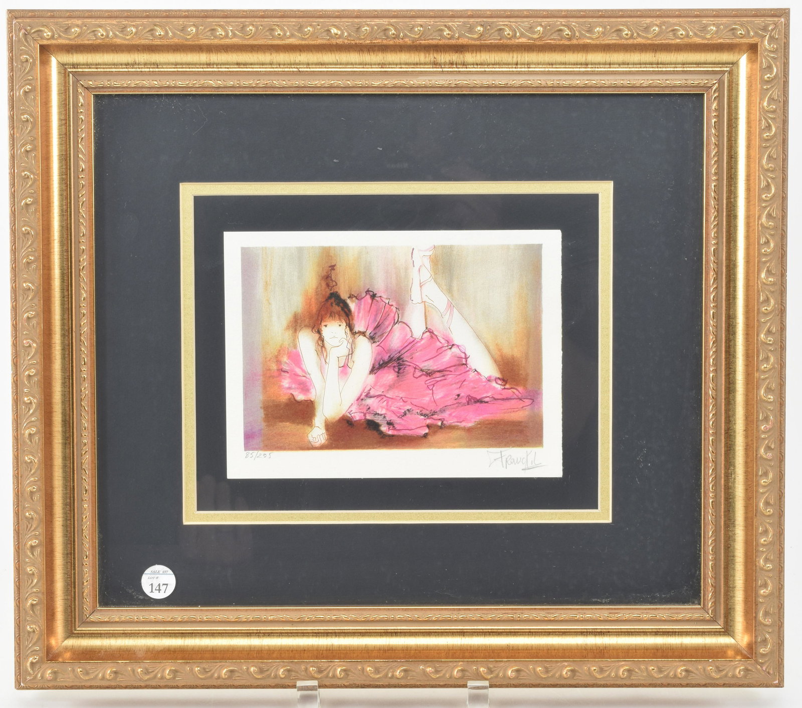 L. Frank signed lithograph of Ballerina. Limited (1 of 5)