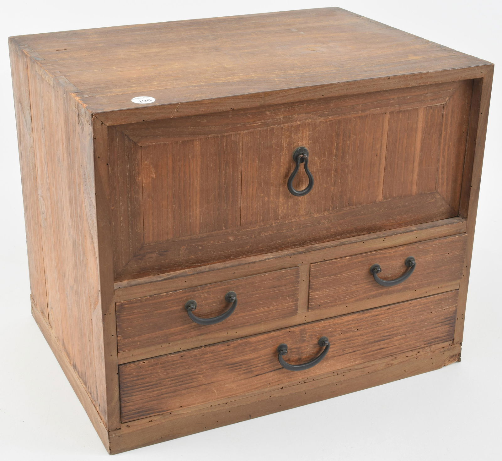 Asian wood box with cupboard and drawers, early 20th (1 of 6)
