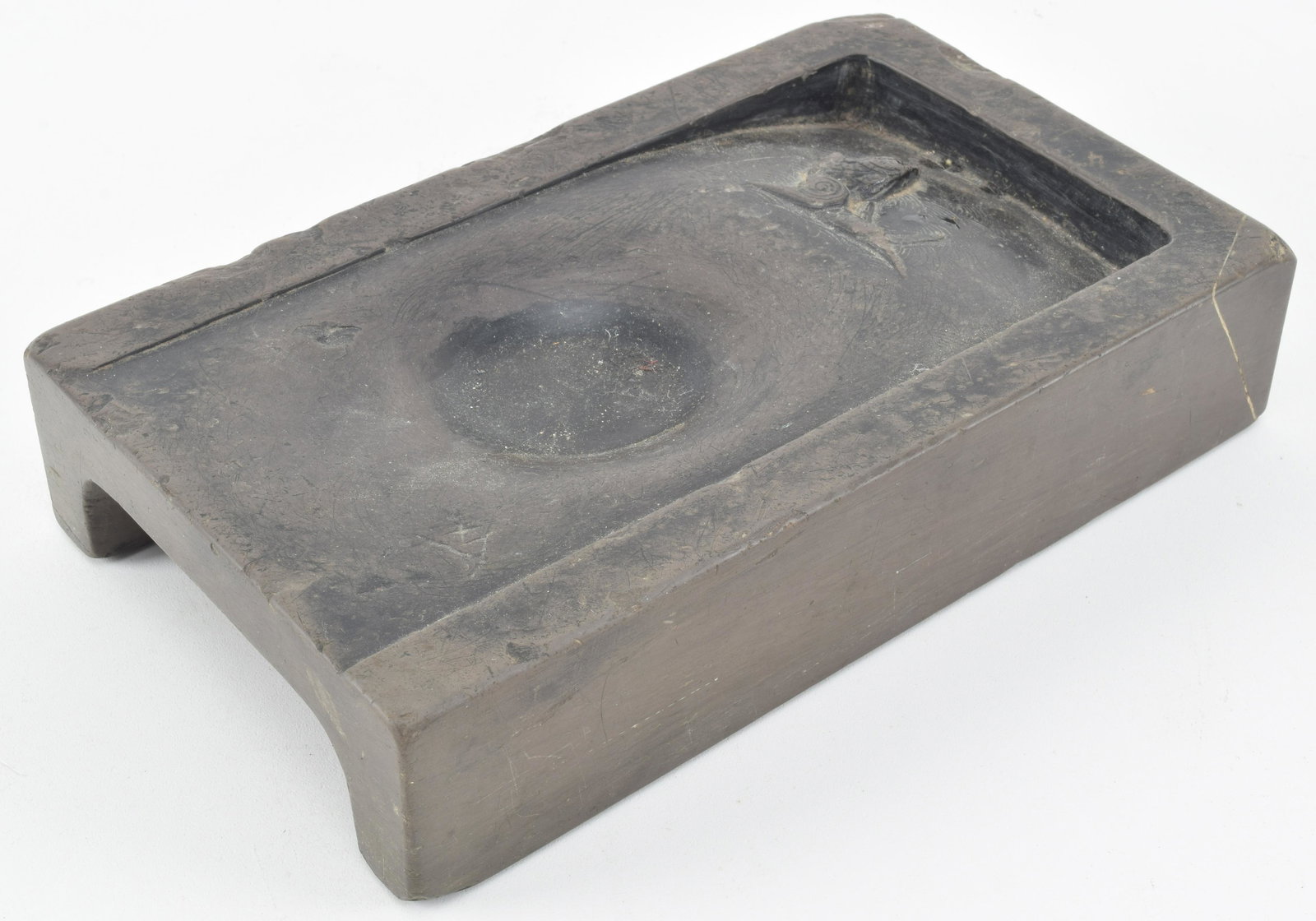 Ink stone. China. 19th Century. Rectangular shape with (1 of 6)