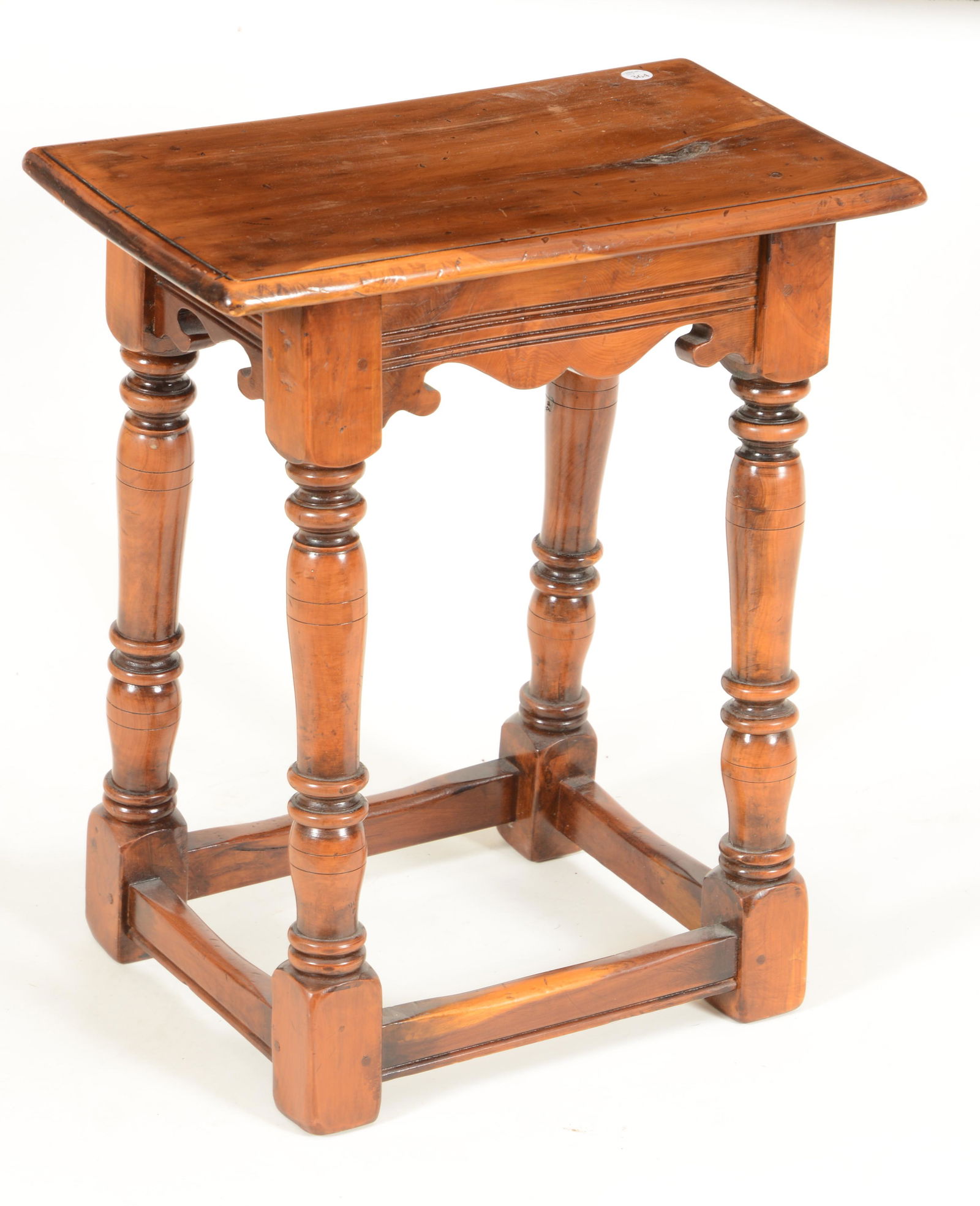 Jacobean style cedar footstool. (1 of 7)