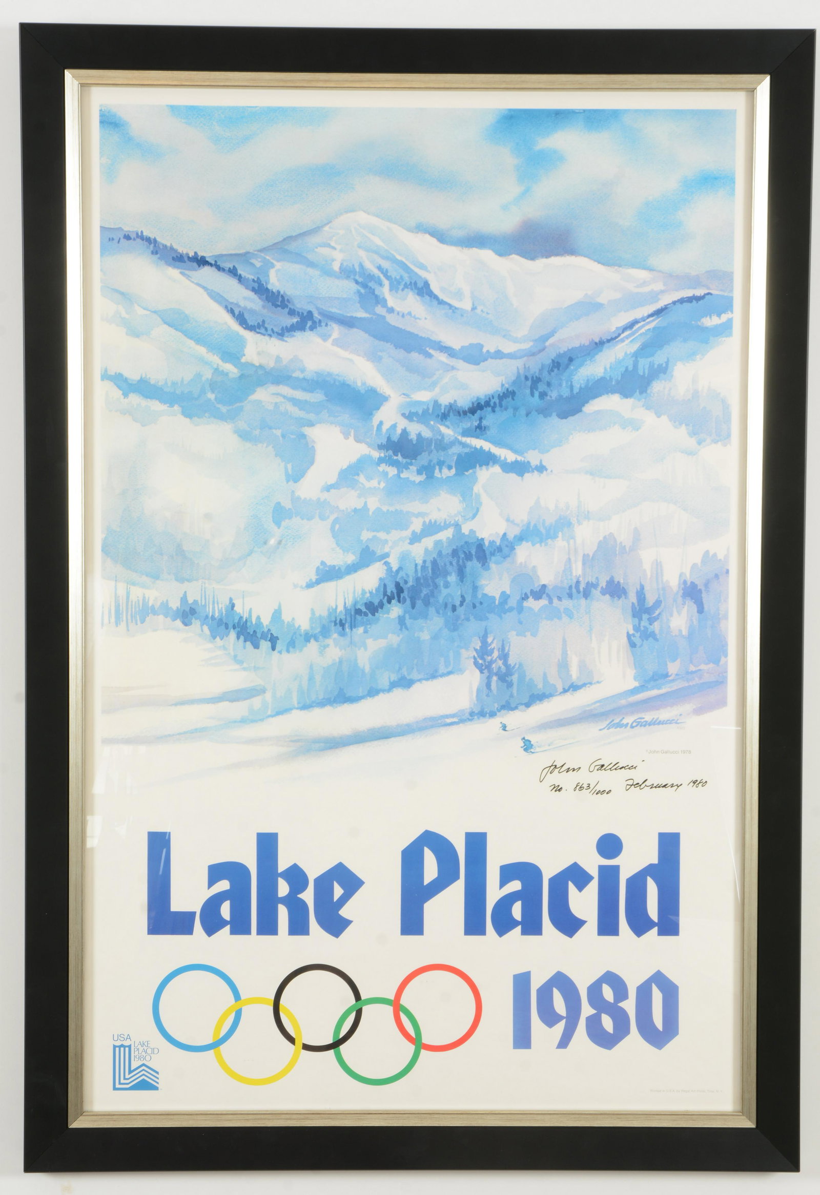 1980 Lake Placid Winter Olympics poster. John Gallucci (1 of 7)