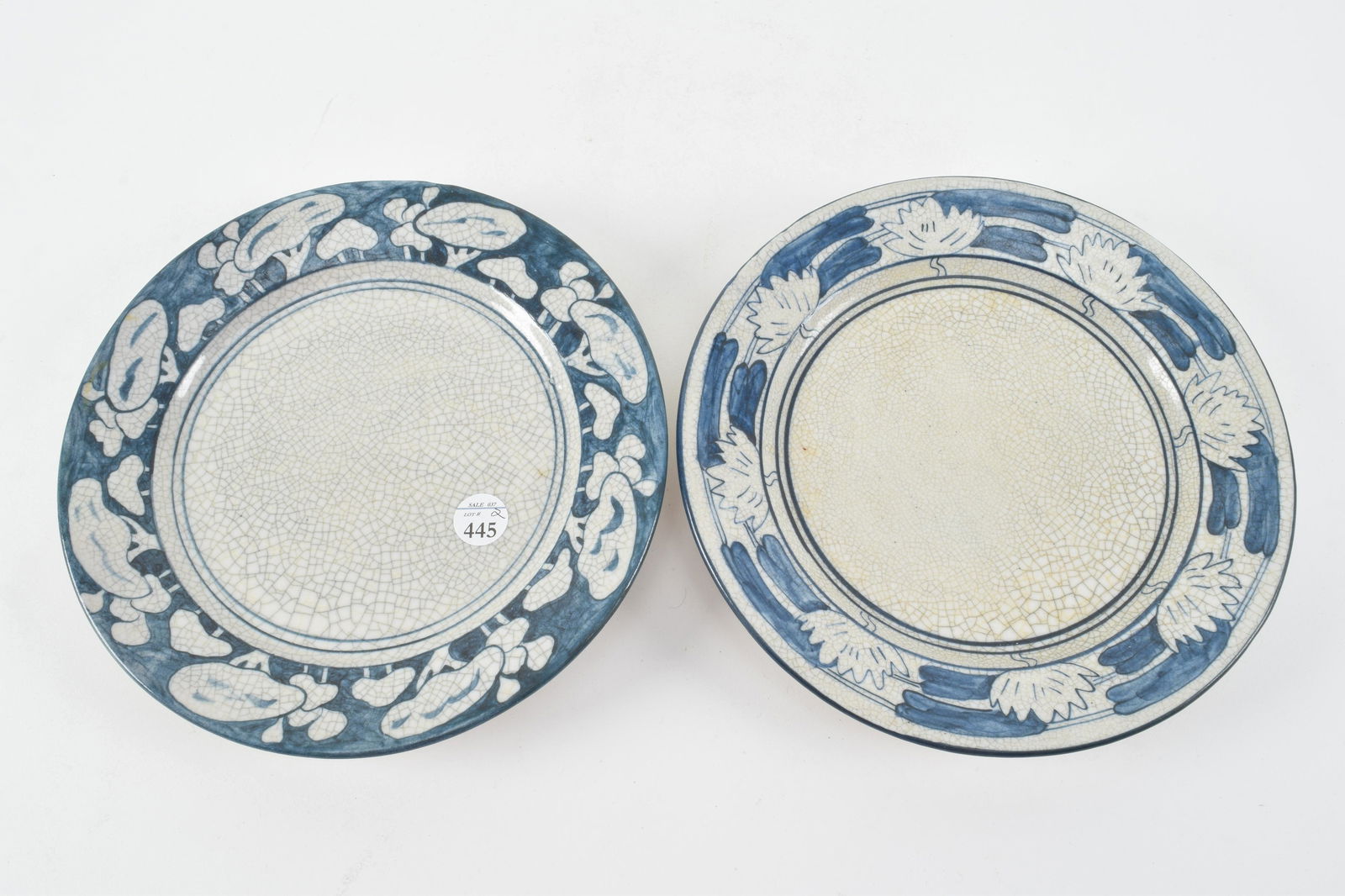 2 Dedham art pottery plates. 8.5 inch. One Water Lily (1 of 10)