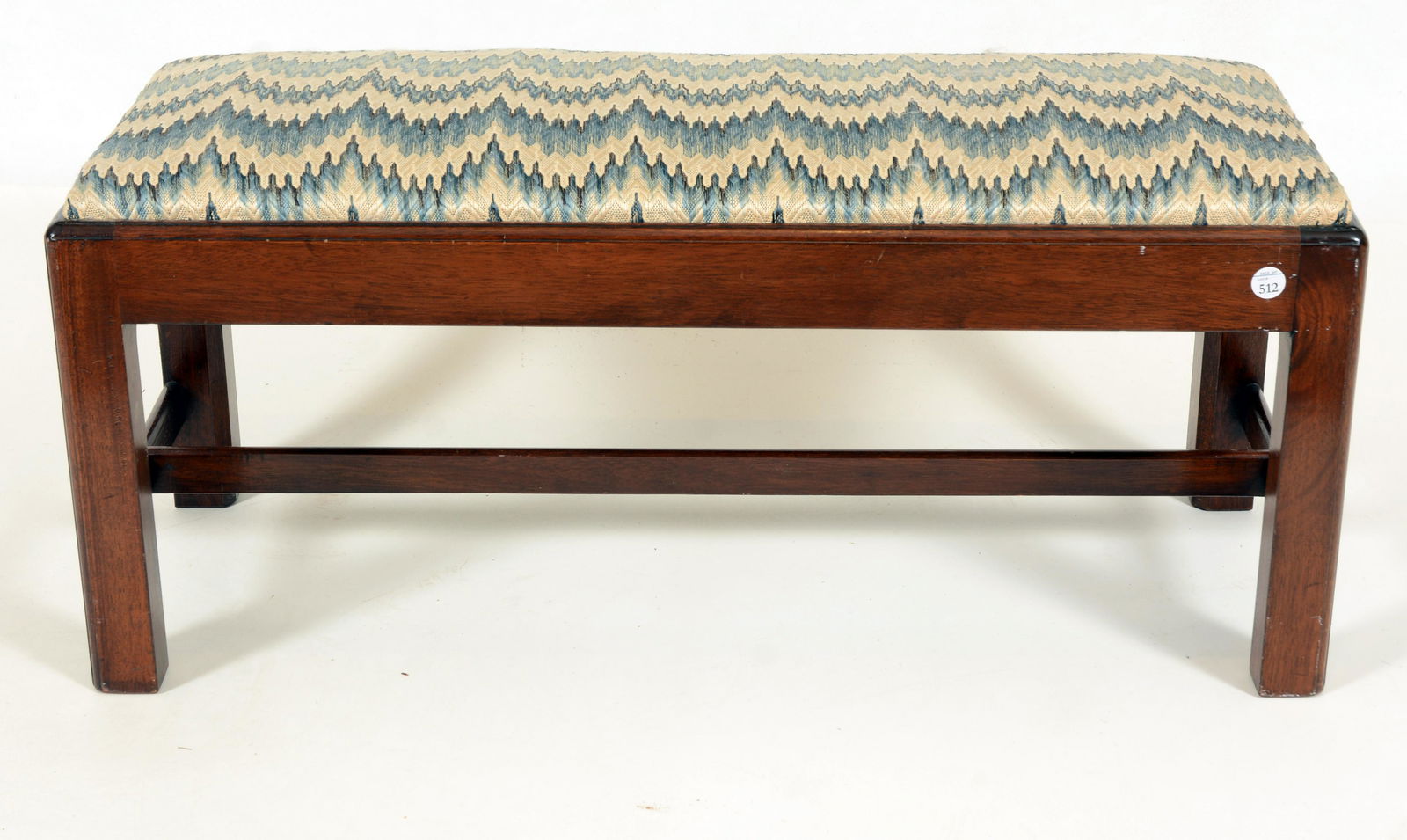 Chippendale style stool with flame stitch seat, 20th (1 of 3)