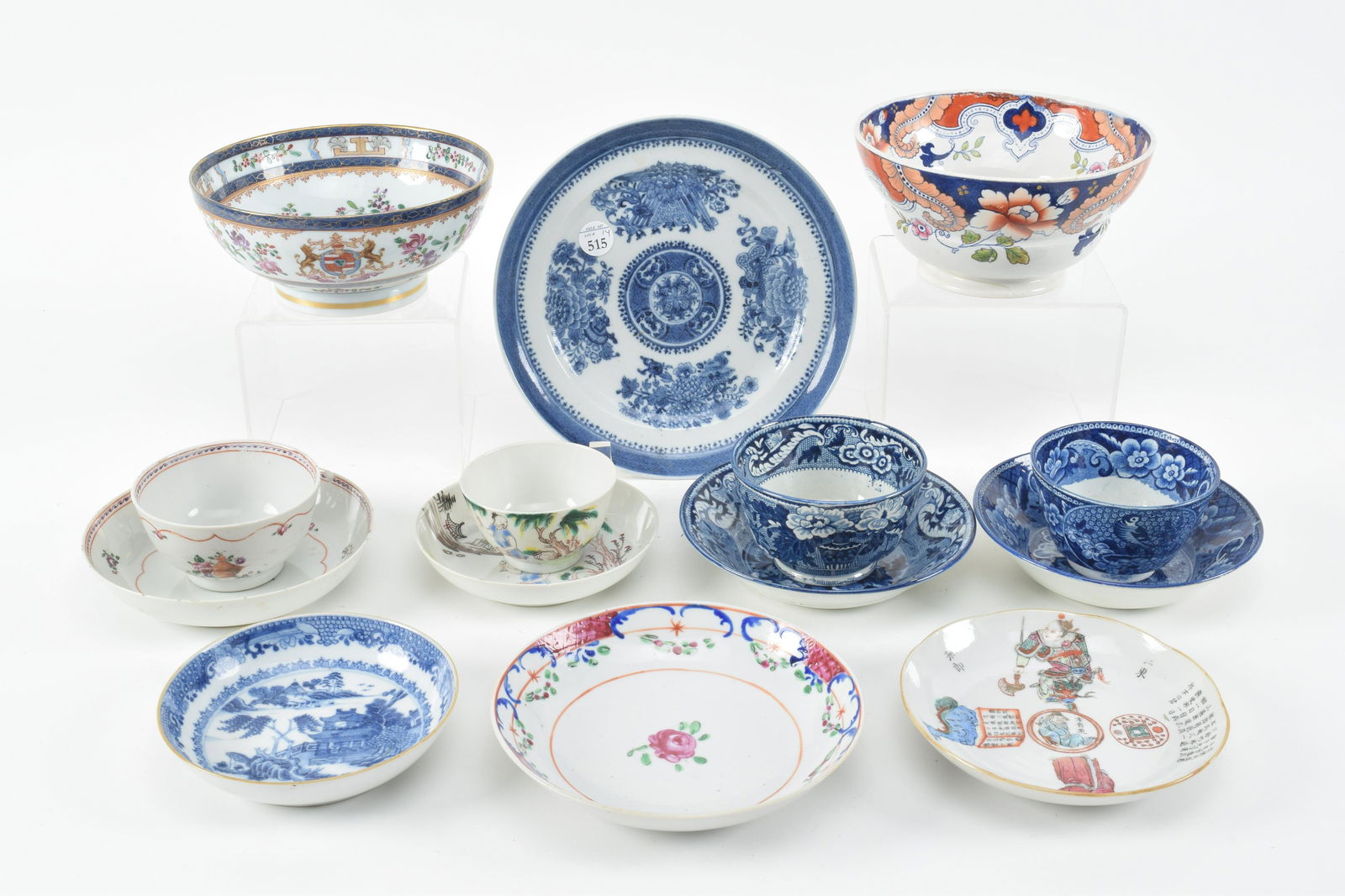 14 Pieces of Asian export and English ceramics, (1 of 17)