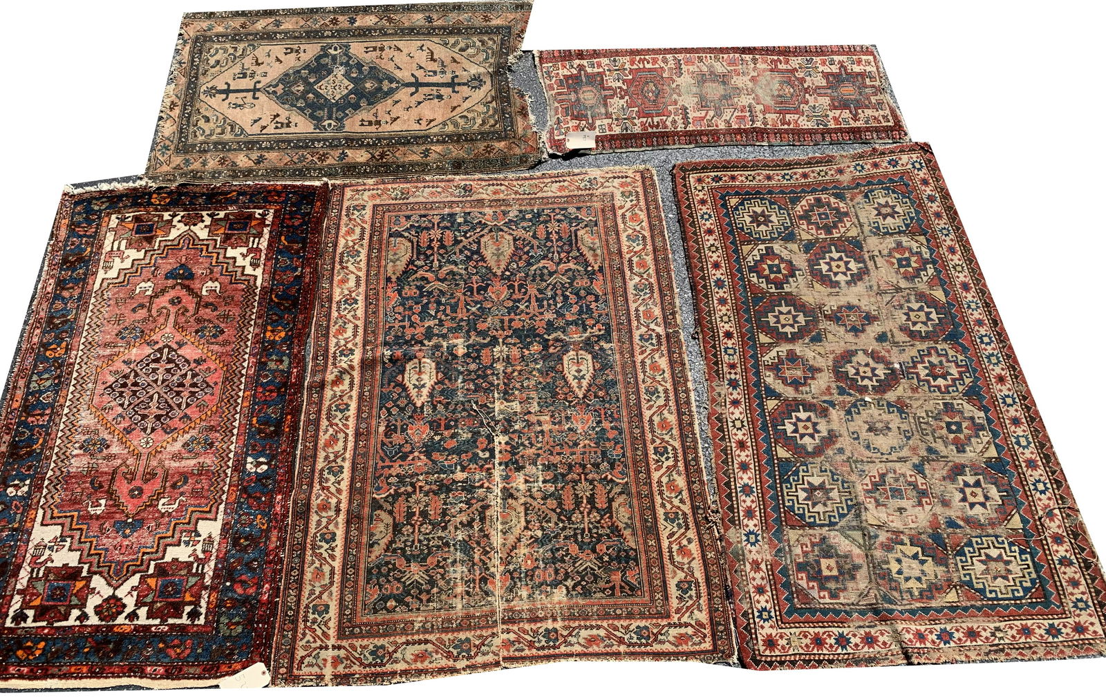 5 Assorted scatter carpets, remnants, as is.  Largest (1 of 6)