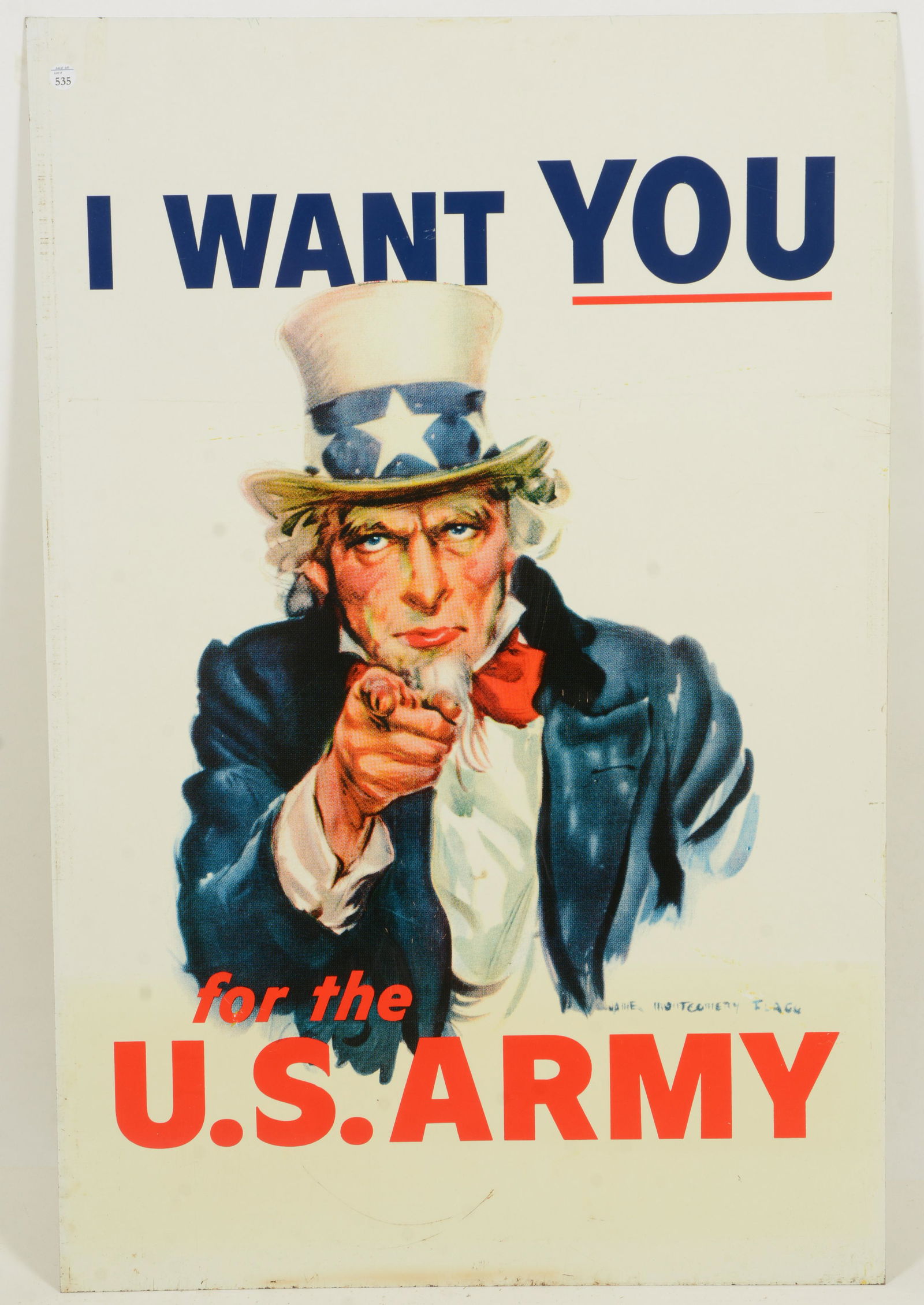 Reproduction WWI recruitment poster printed on sheet (1 of 5)