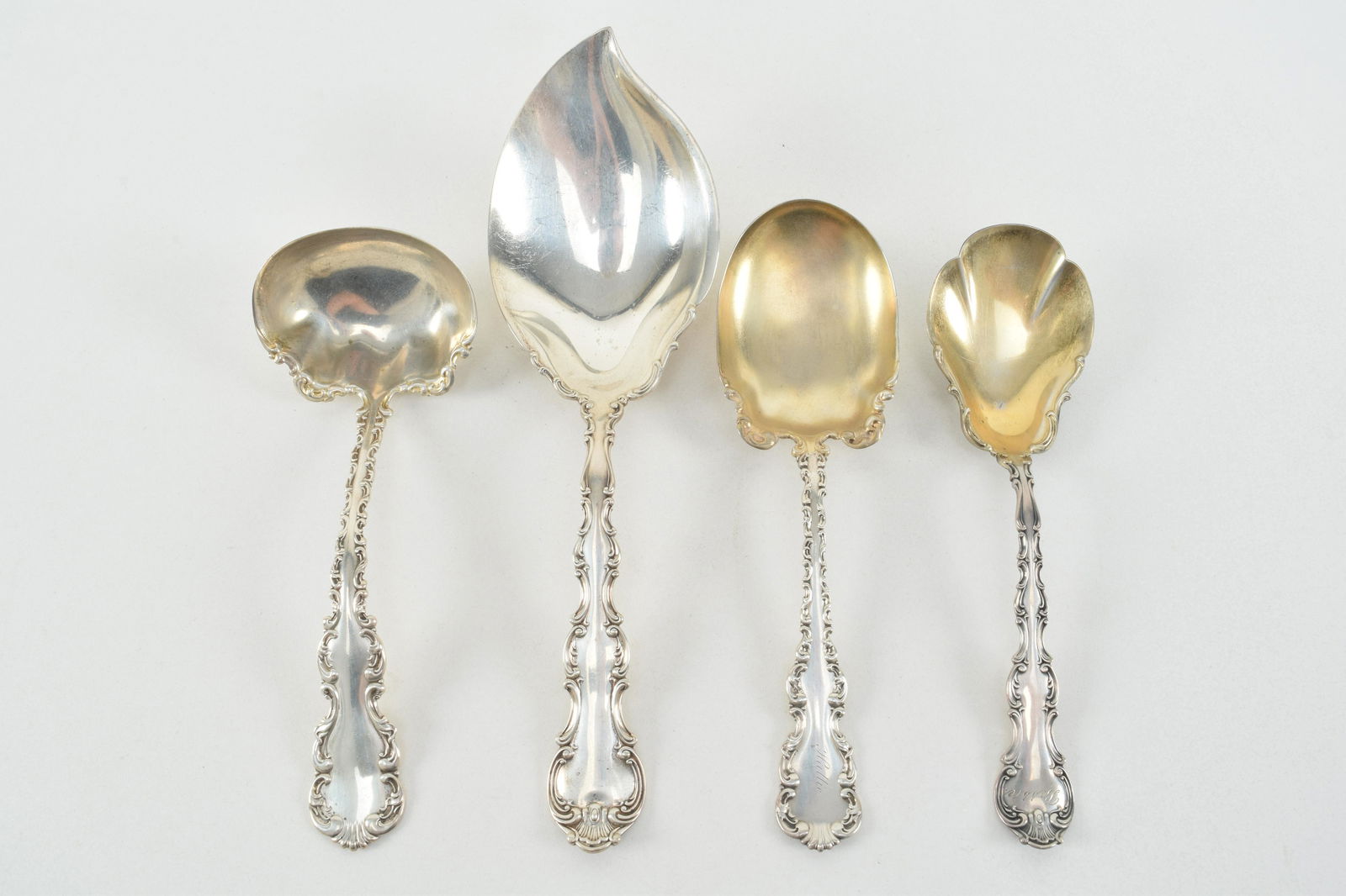 Whiting and Gorham sterling silver serving utensils. To (1 of 9)