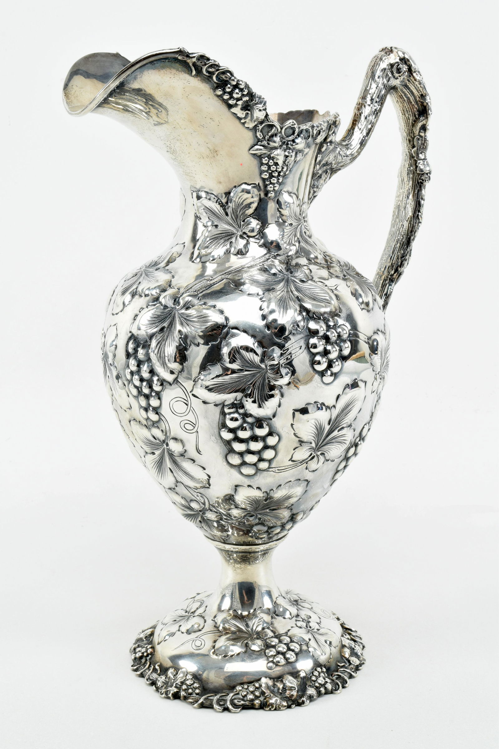 J. F. Fradley large sterling silver pitcher with (1 of 13)