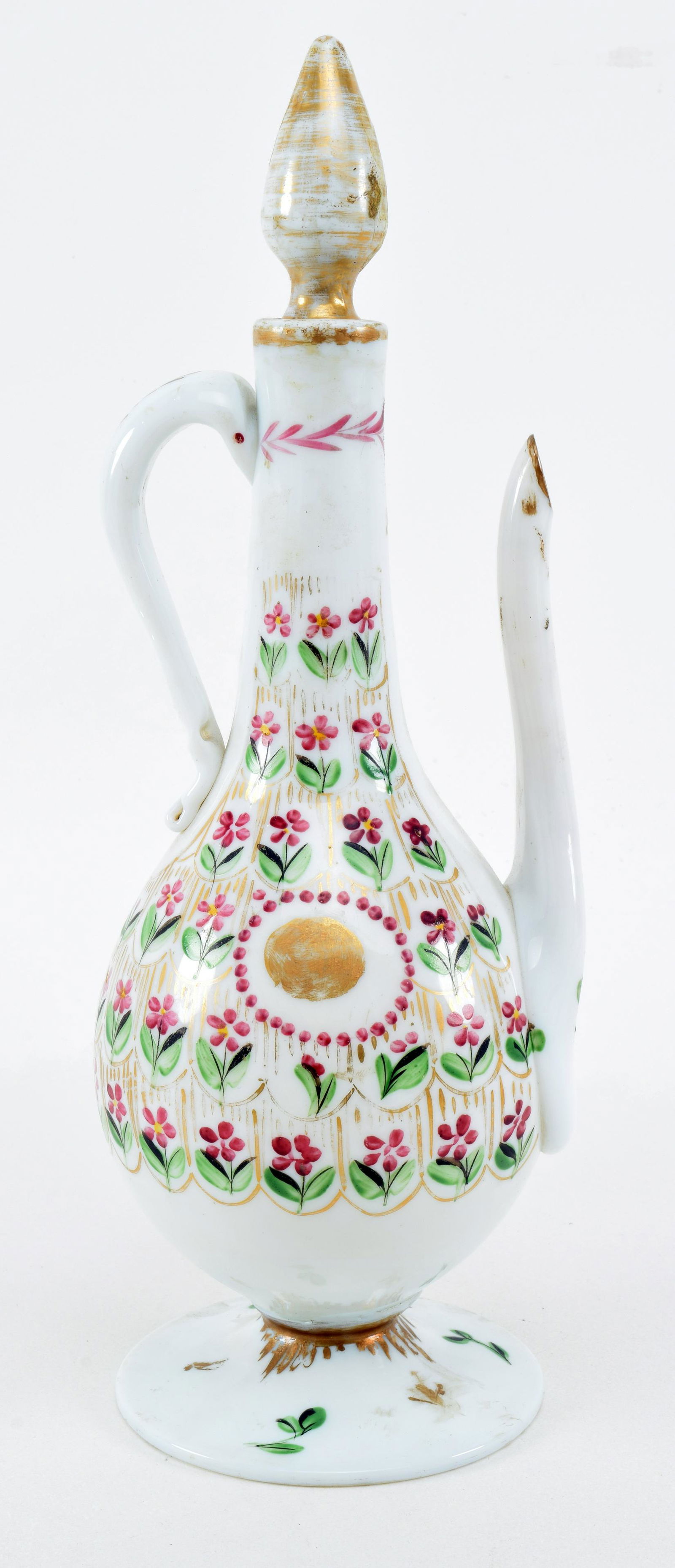 Enameled opalescent glass ewer. Bekoz type. 19th (1 of 10)