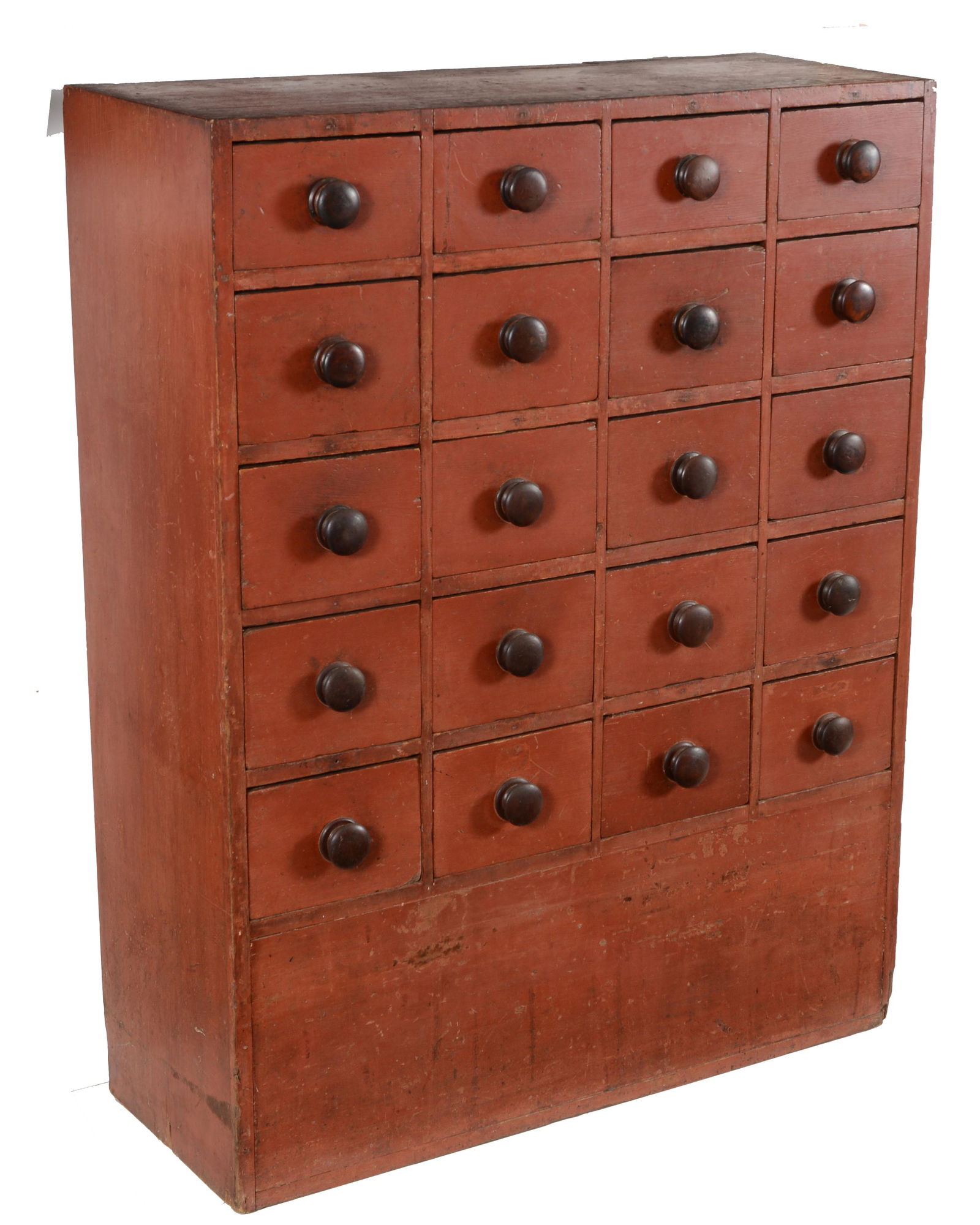 Early 19th Century red painted apothecary cabinet. (1 of 10)