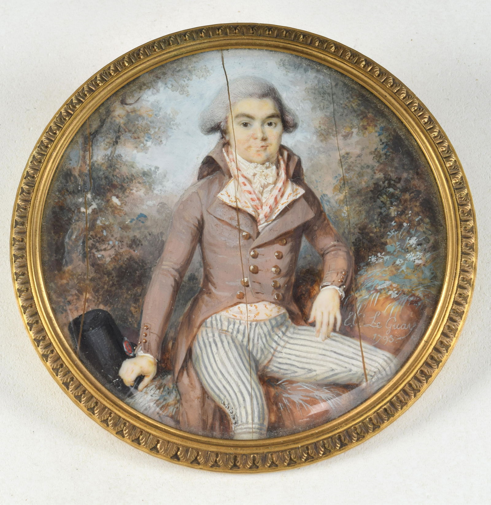 Charles Etienne Leguay. France. Fine miniature painting (1 of 5)